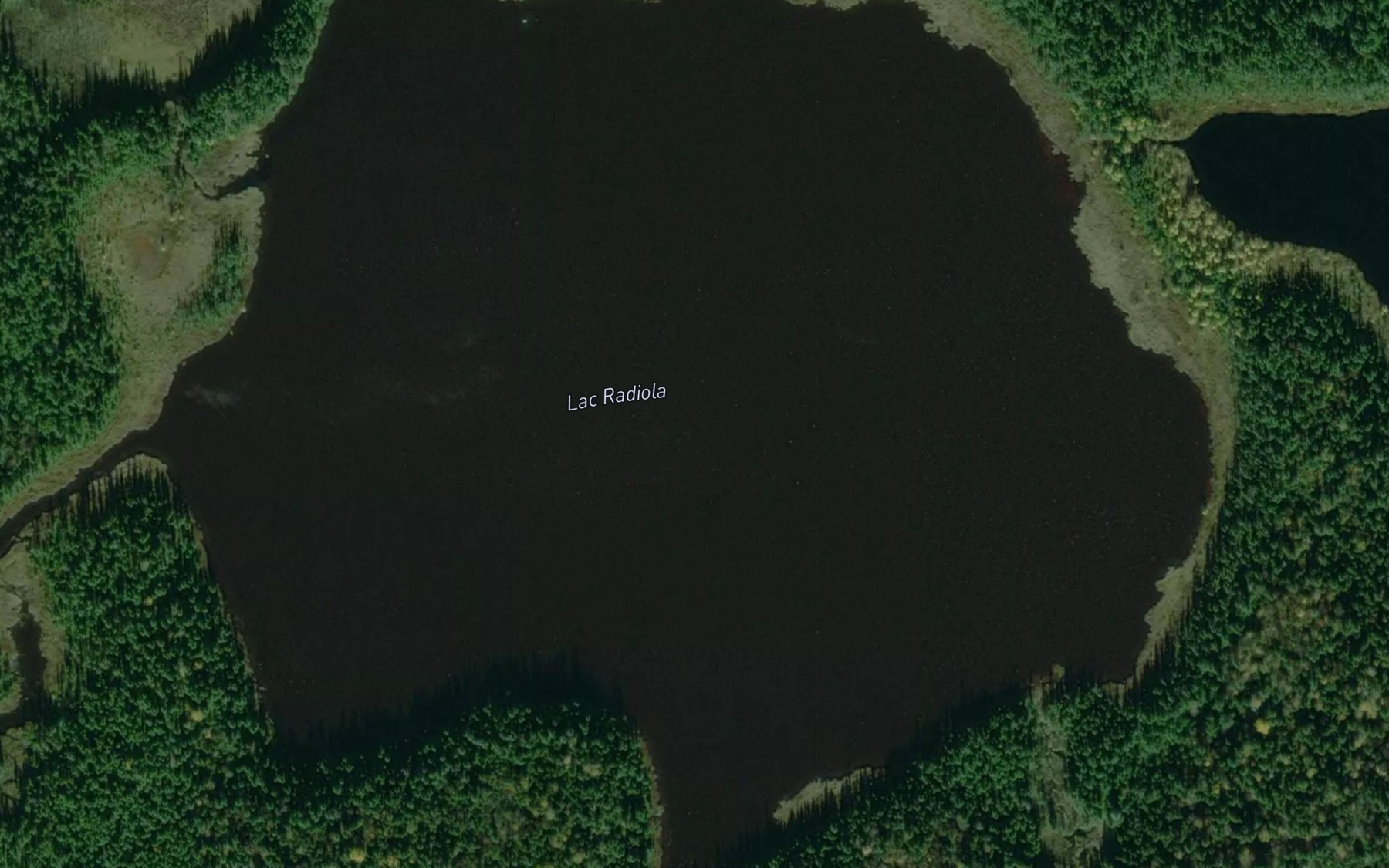 Satellite map of the Lac Radiola