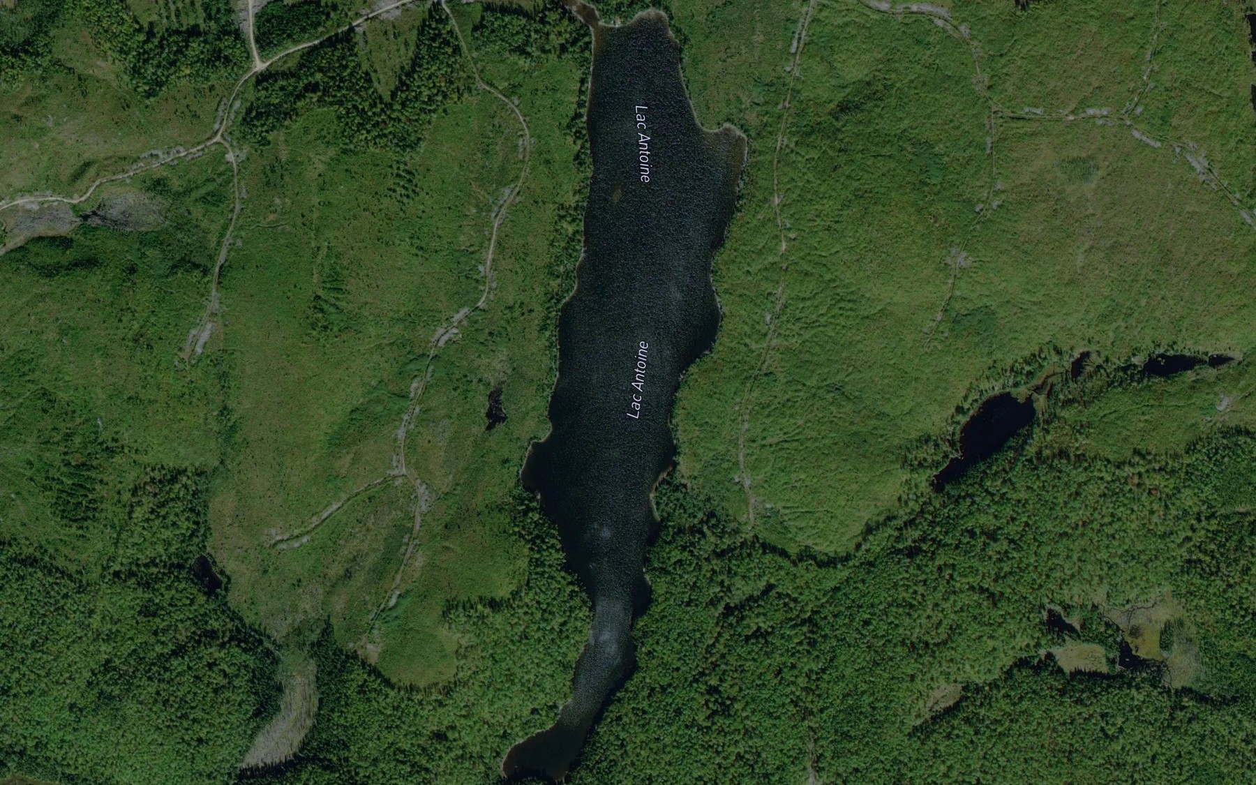 Satellite map of the Lac Antoine