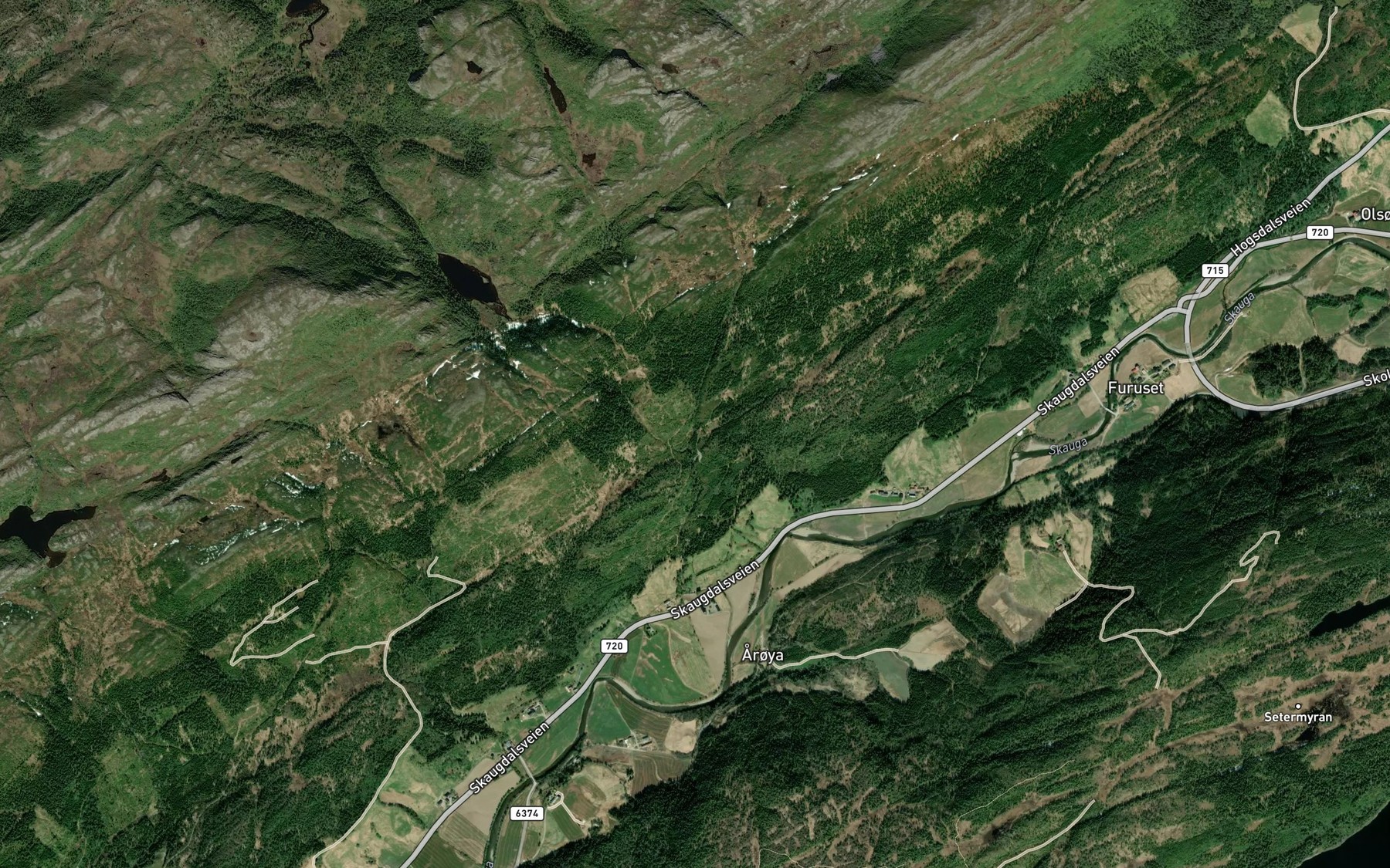 Satellite map of the Tresskardbekken