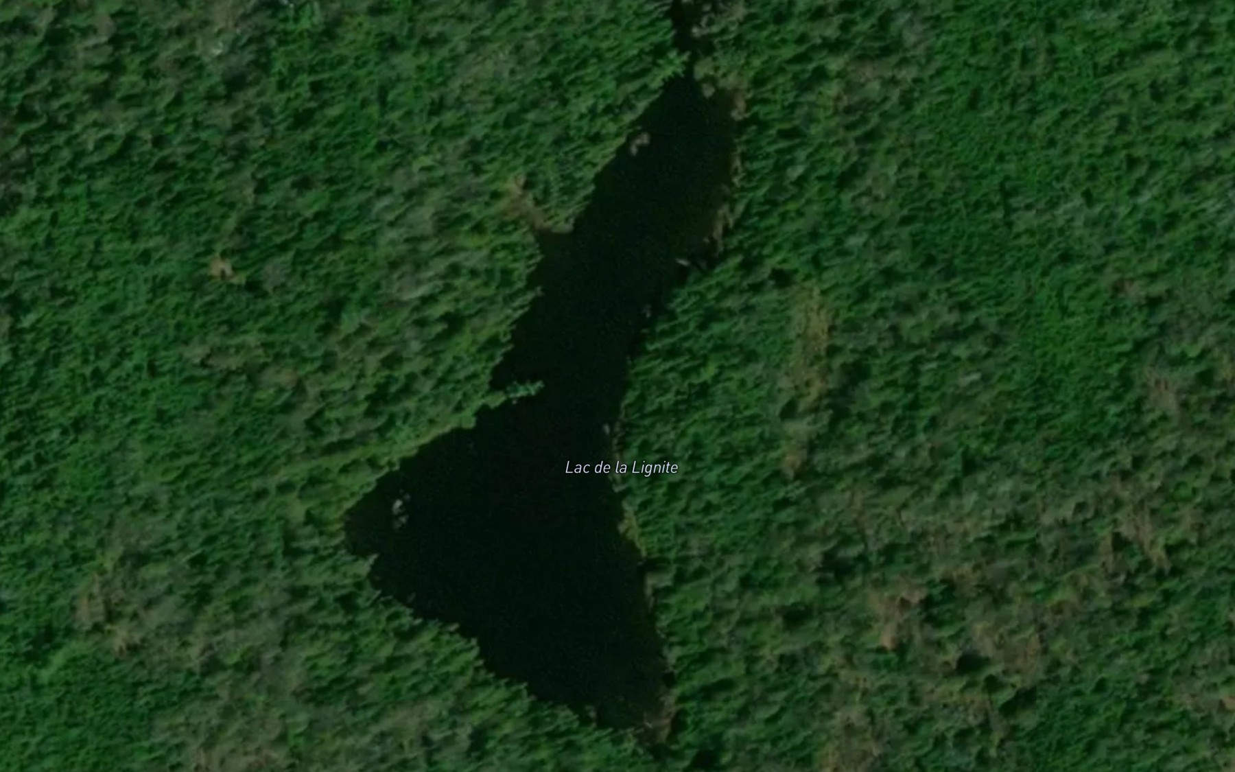 Satellite map of the Lac de la Lignite