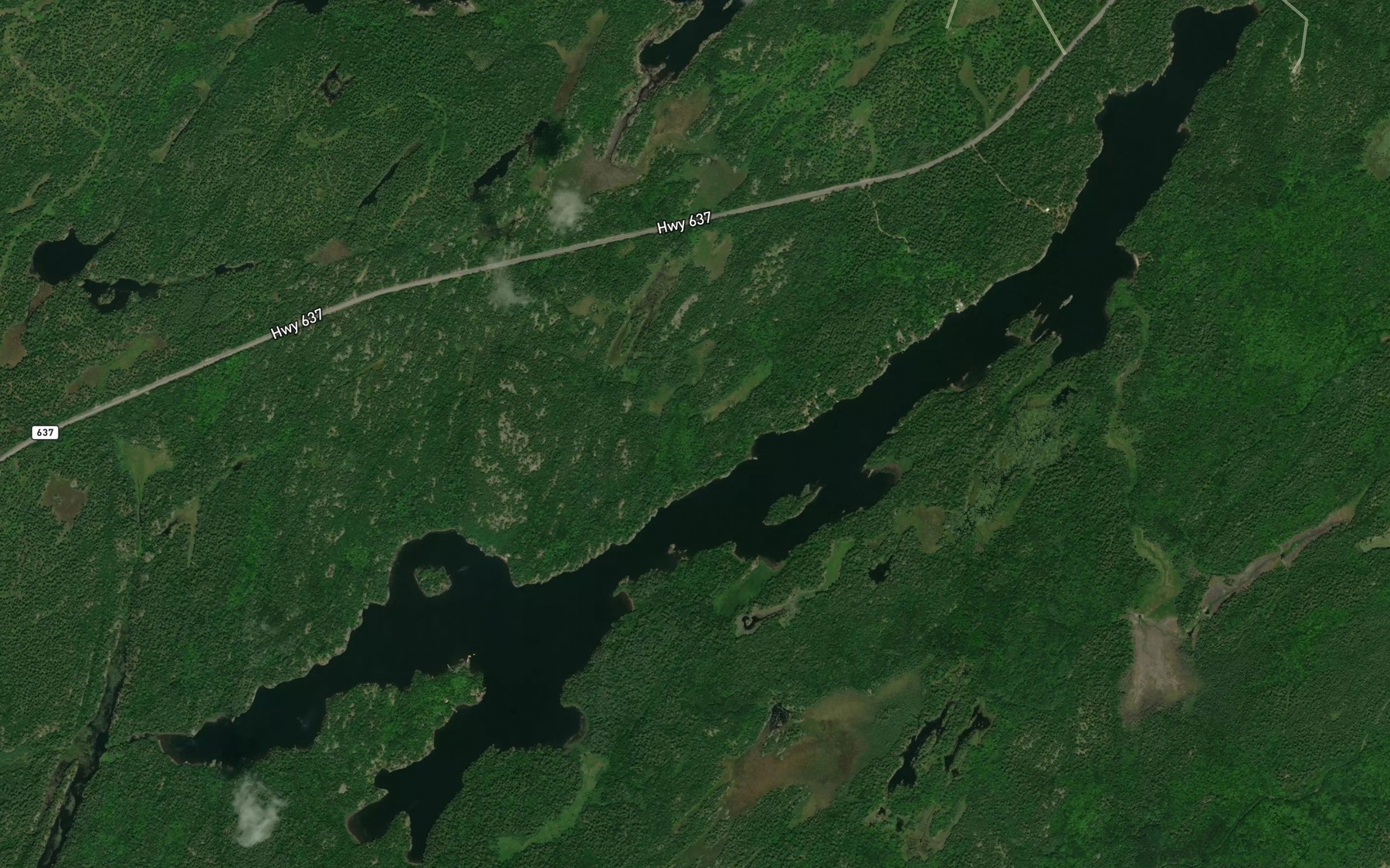 Satellite map of the Hunter Lake