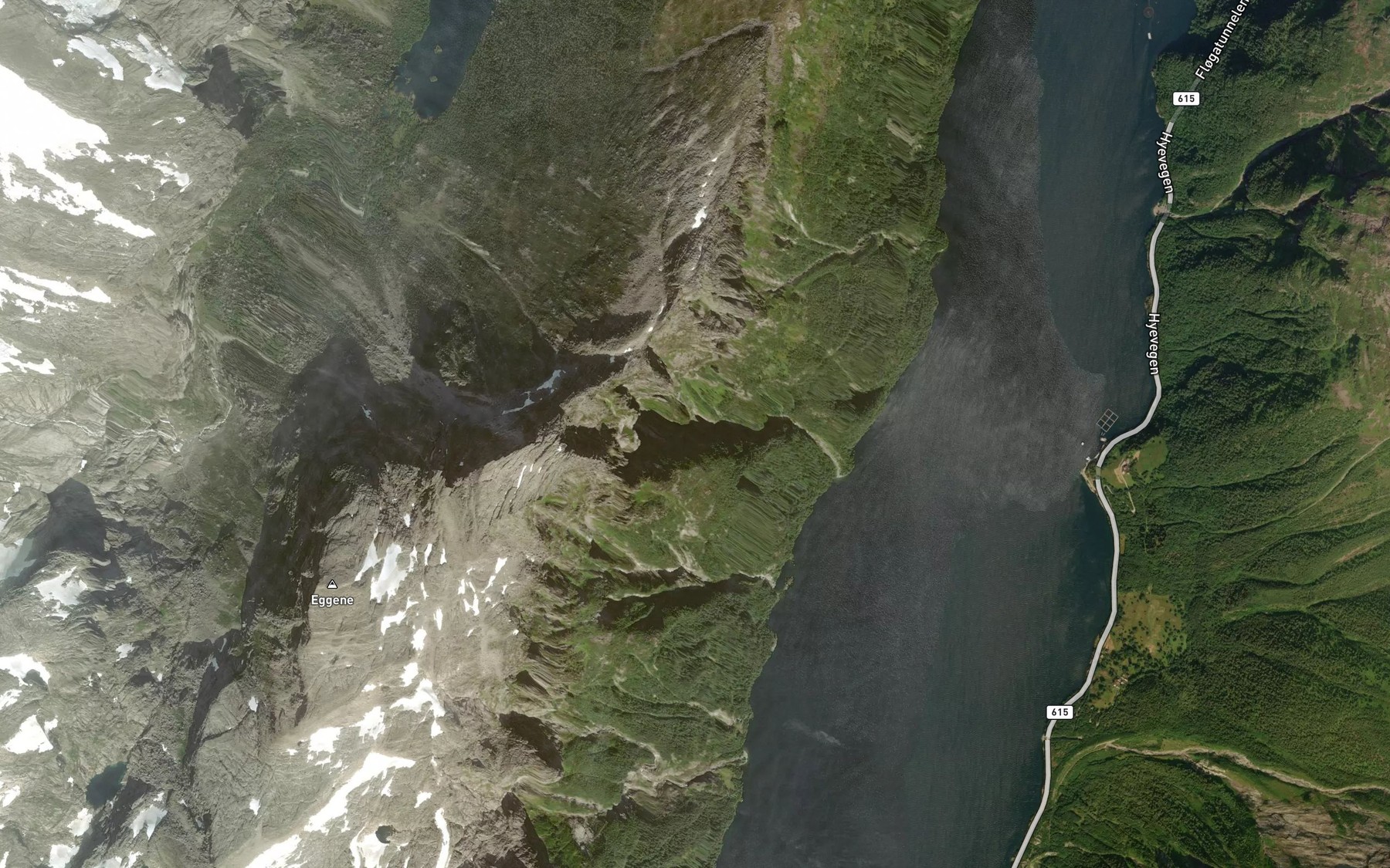 Satellite map of the Sandsvora