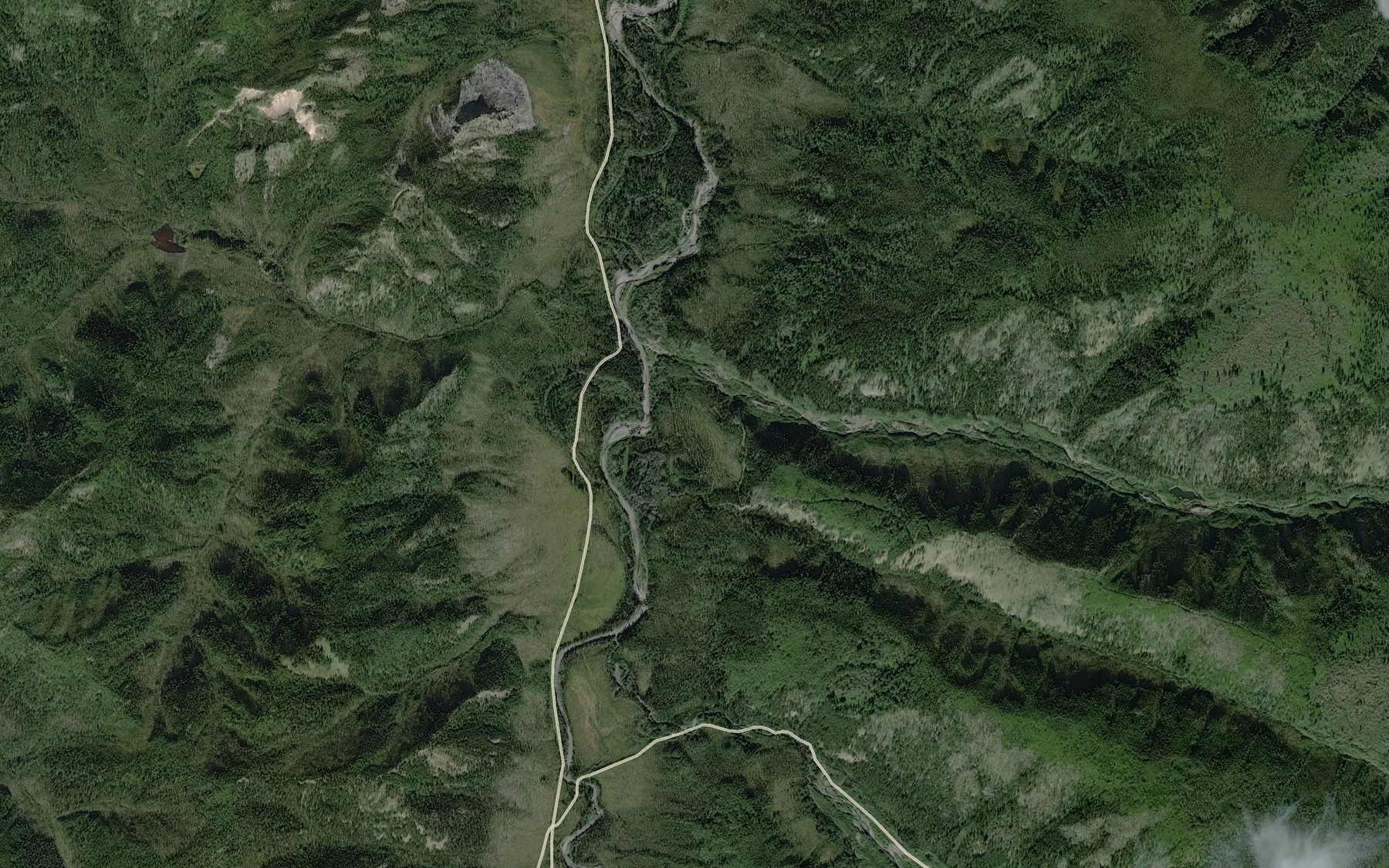 Satellite map of the Little Minook Junior Creek