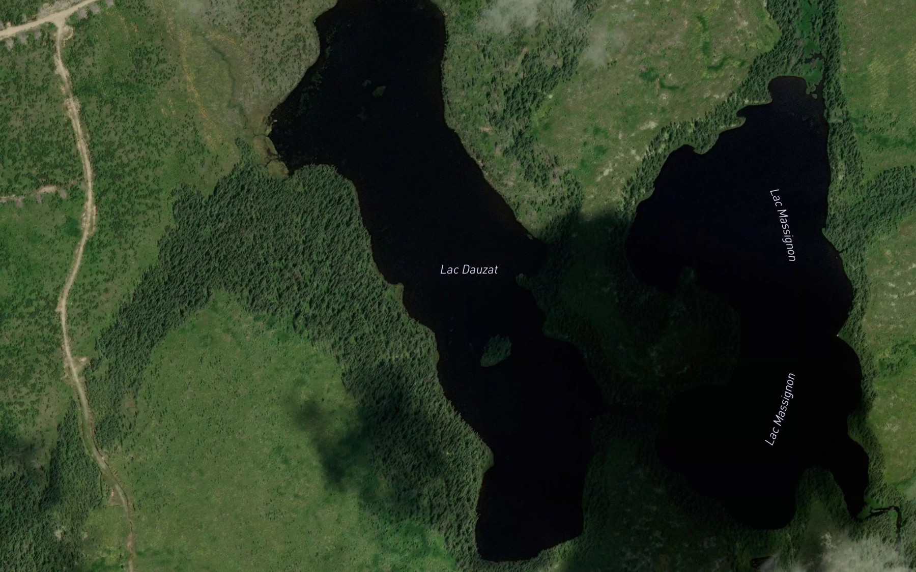 Satellite map of the Lac Dauzat