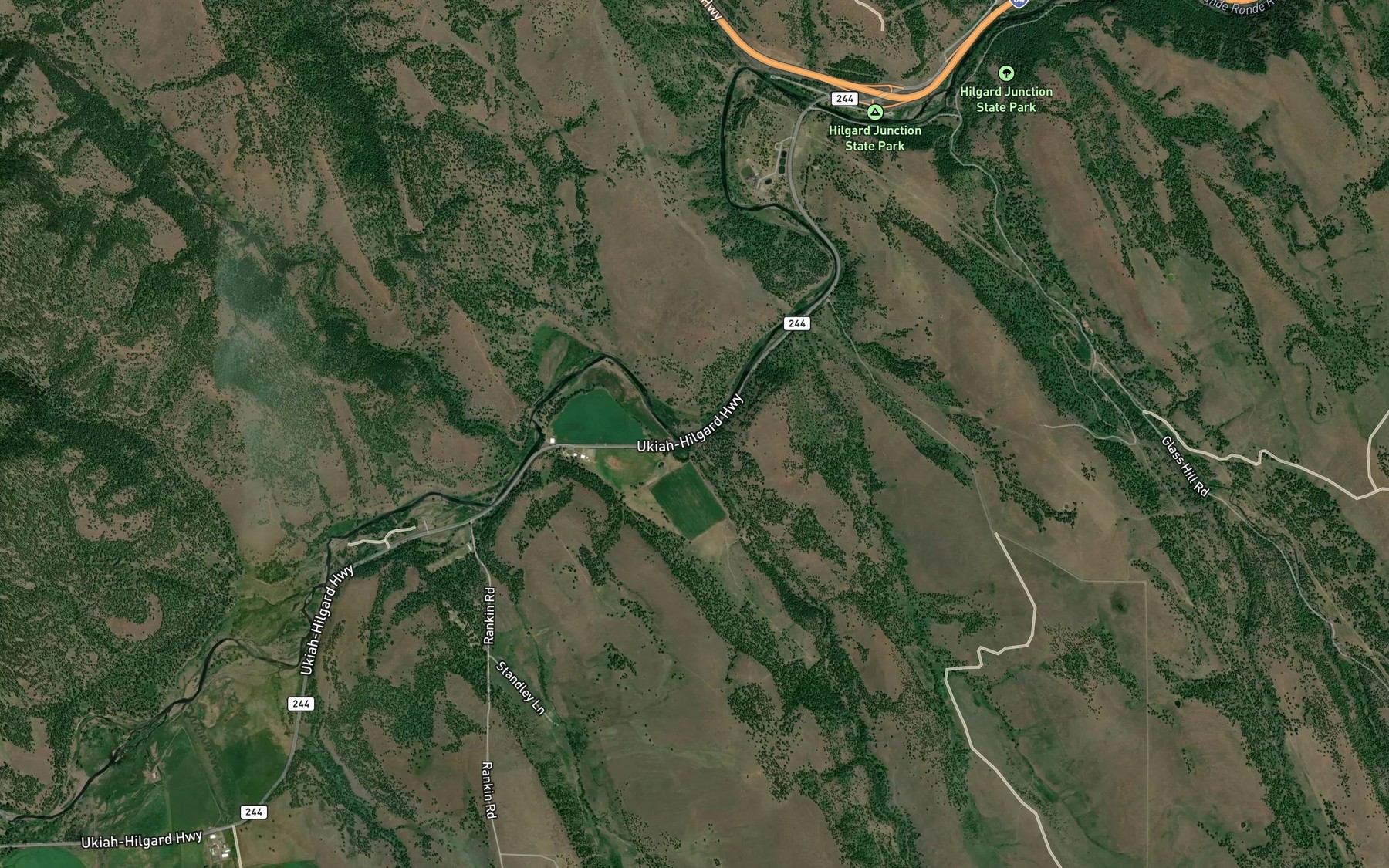 Satellite map of the Whiskey Creek
