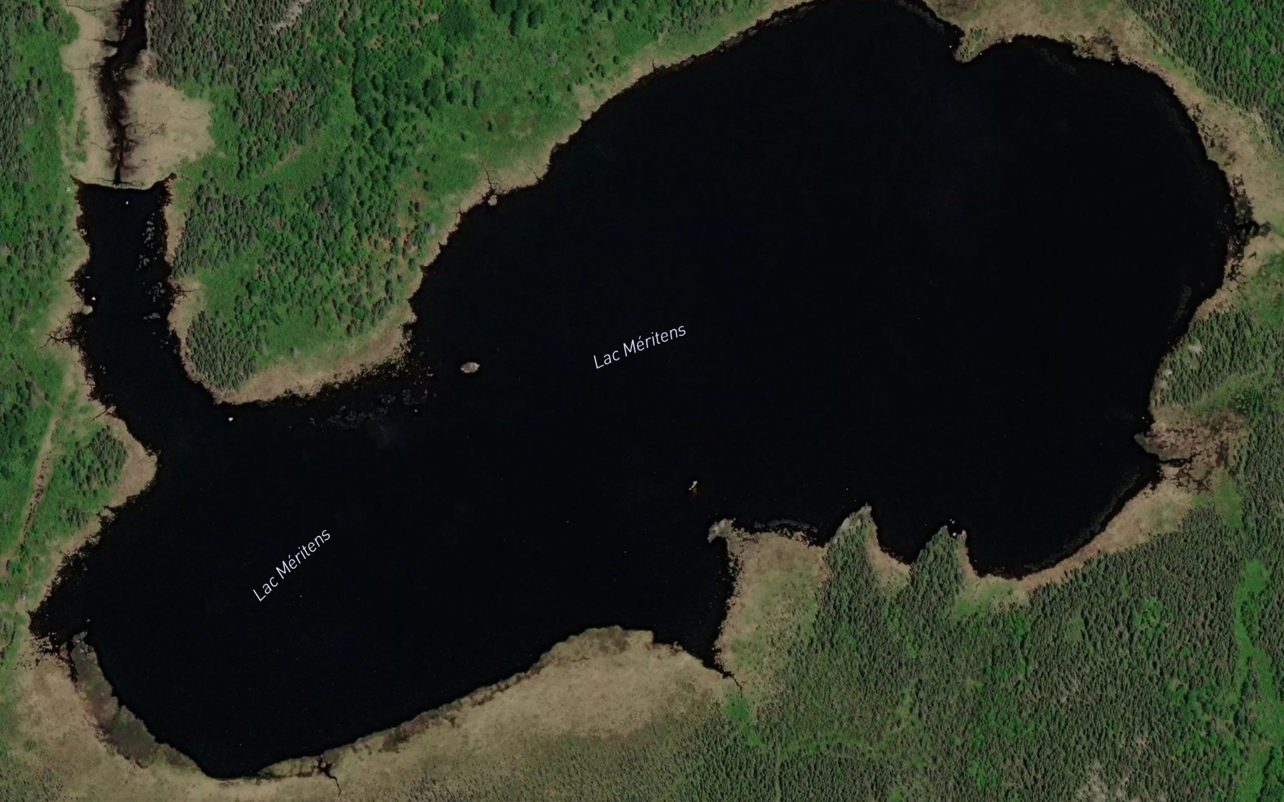 Satellite map of the Lac Meritens