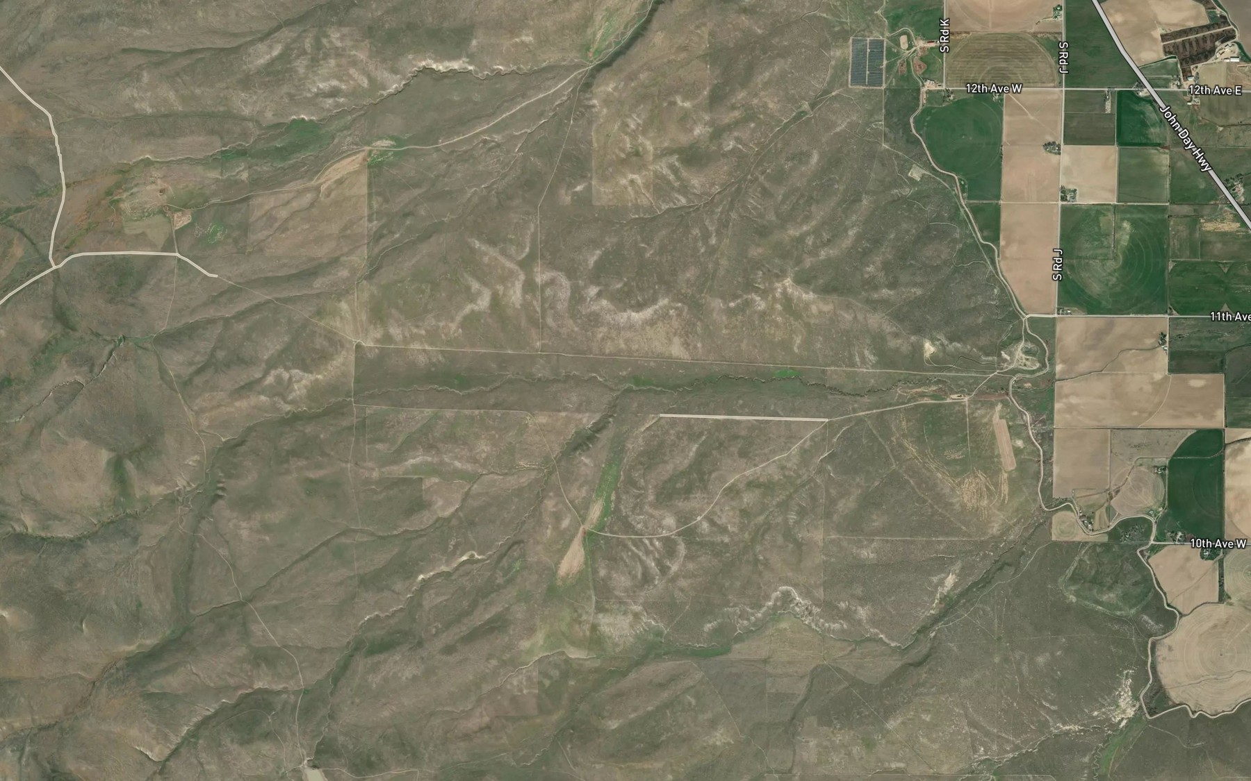 Satellite map of the South Fork Little Willow Creek