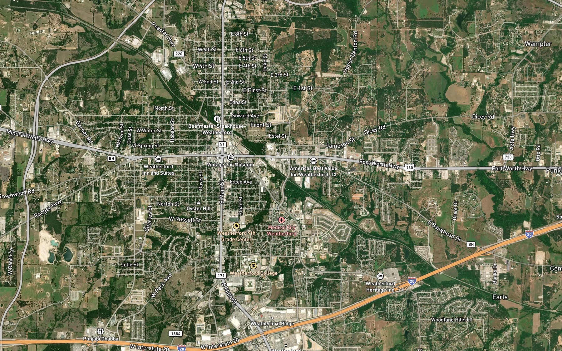 Satellite map of the Black Warrior Branch
