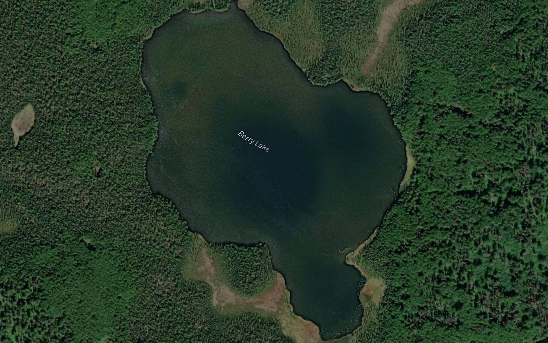 Satellite map of the Berry Lake