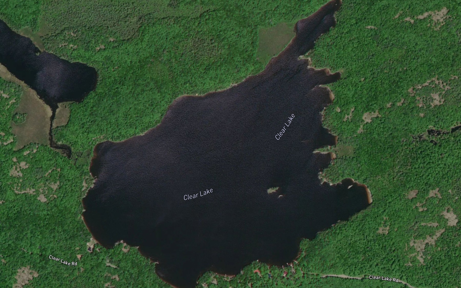 Satellite map of the Clear Lake