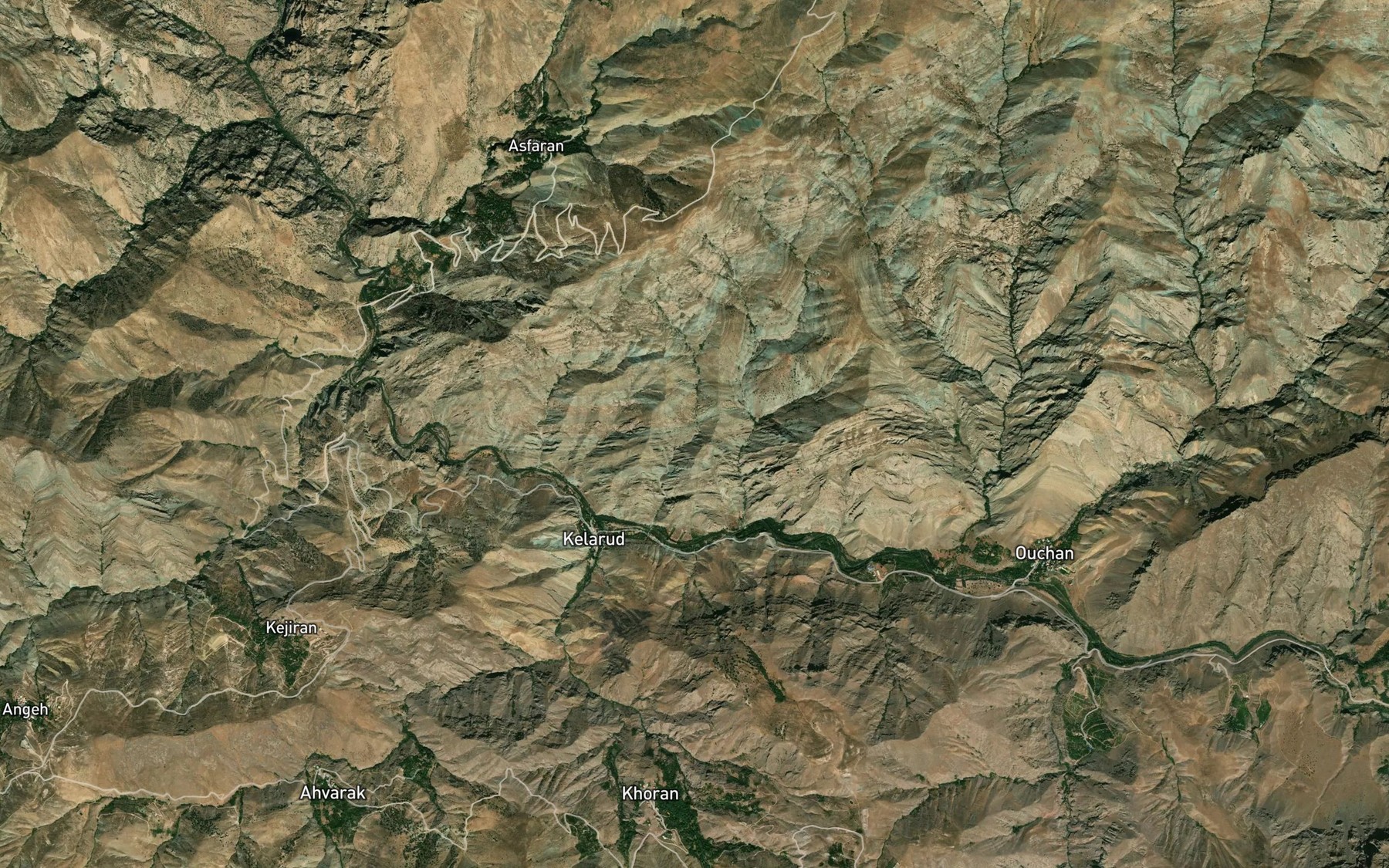 Satellite map of the Darreh-ye Raz Darreh