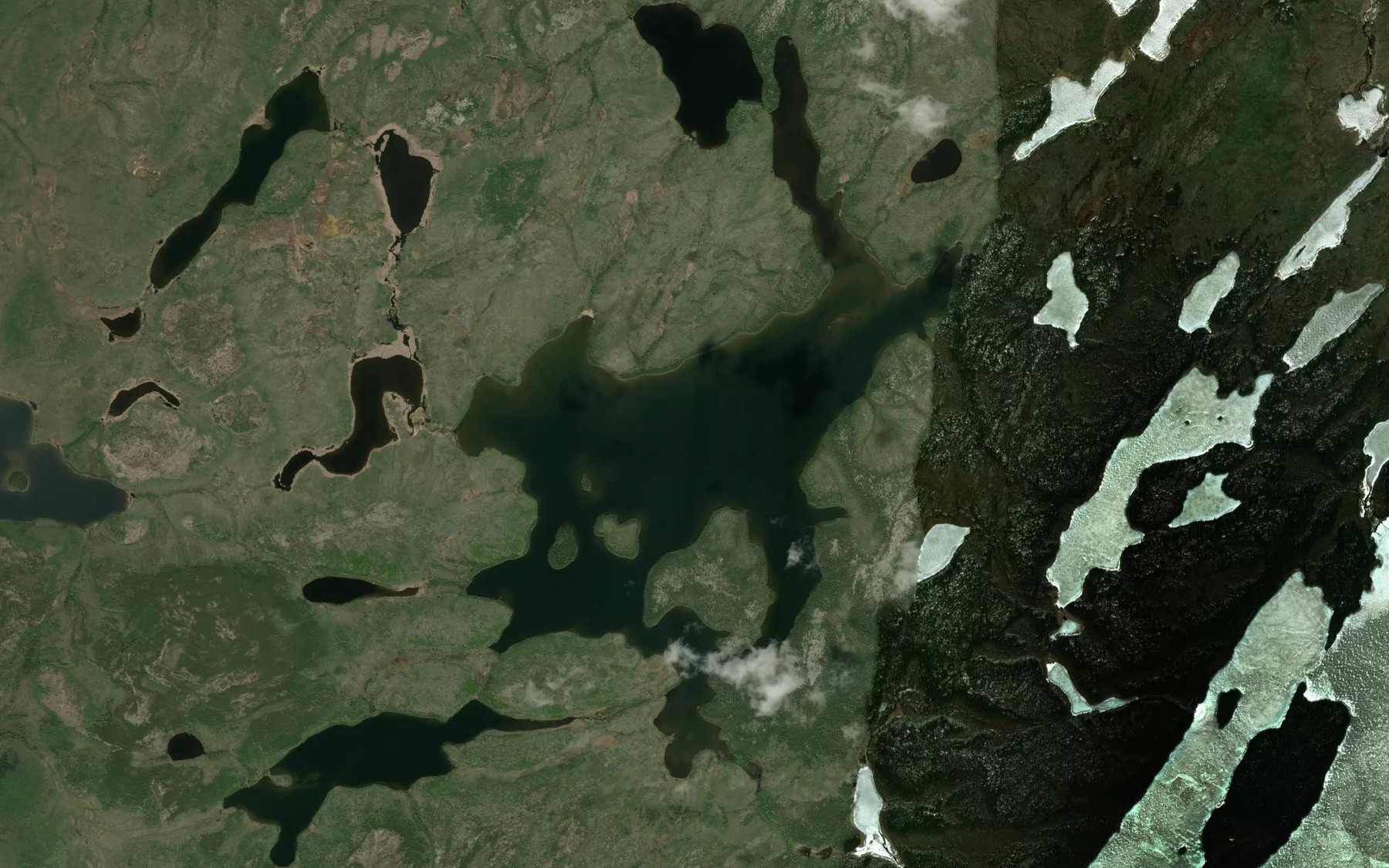 Satellite map of the Amiskoskotim Lake