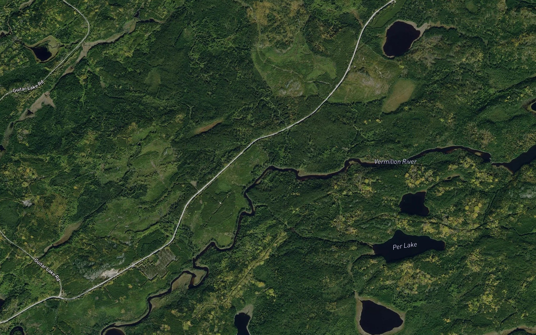 Satellite map of the Per Creek