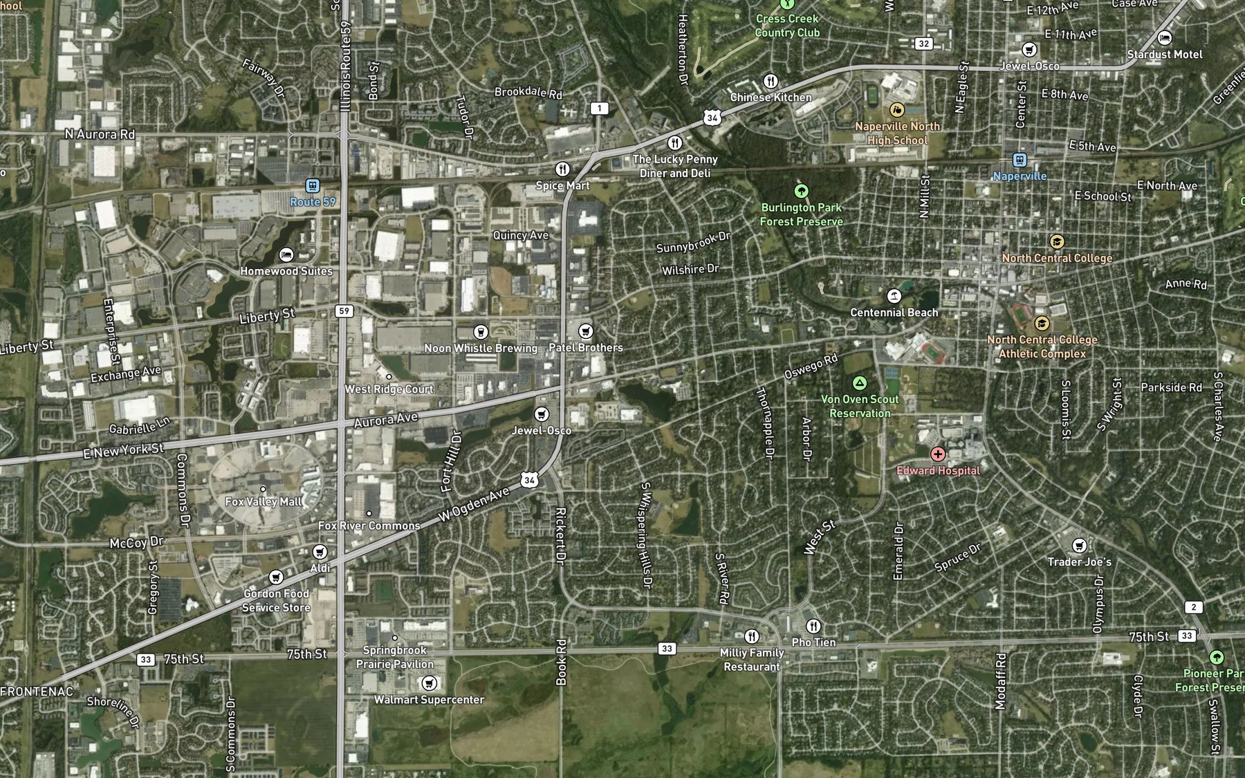 Satellite map of the Spot 3
