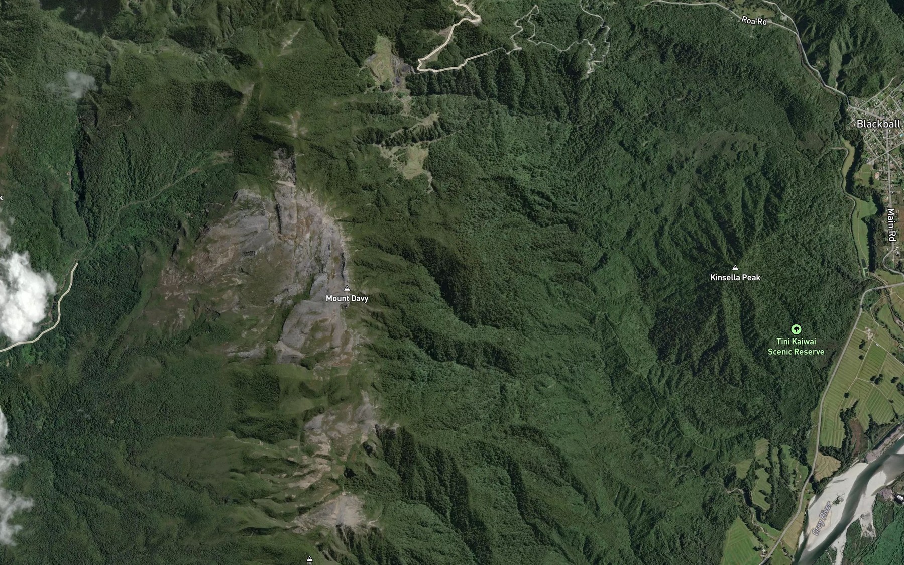 Satellite map of the Dublin Creek
