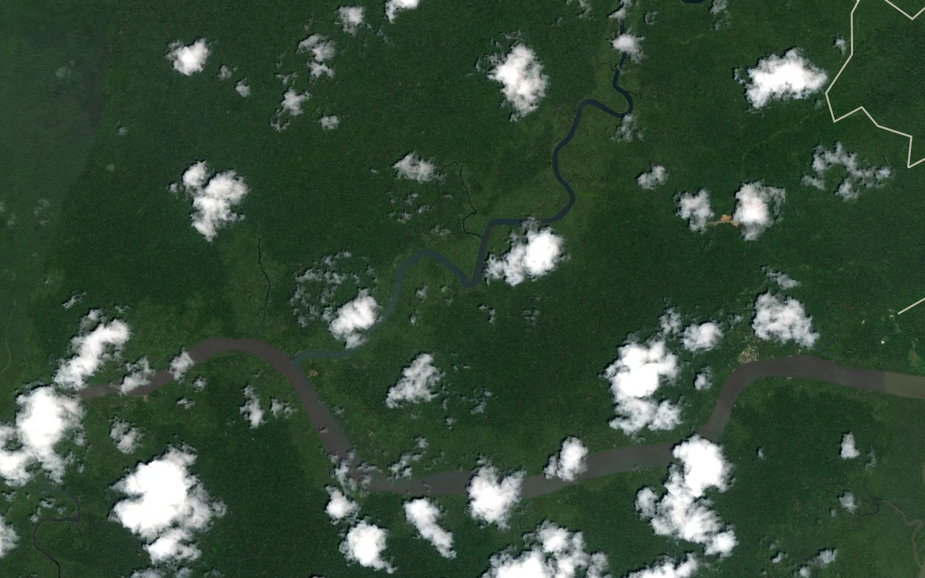 Satellite map of the Piwoi Creek