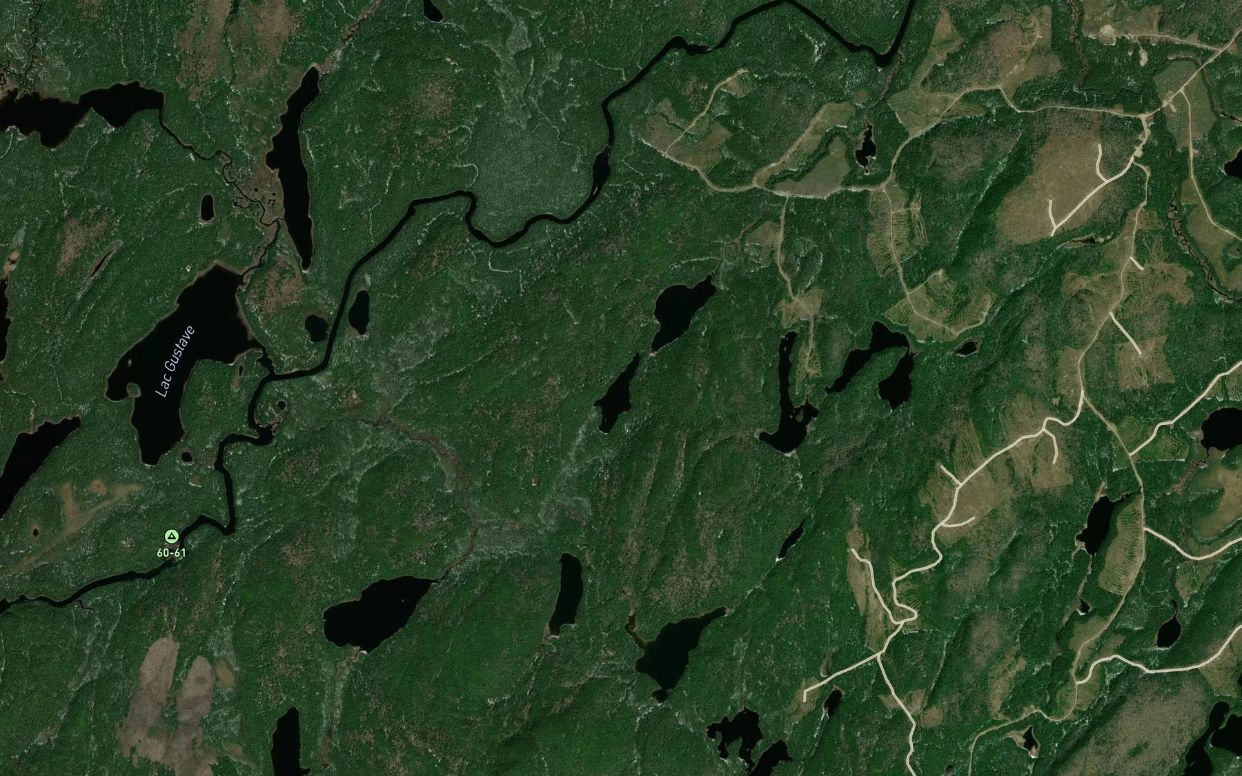 Satellite map of the Lac Elixir