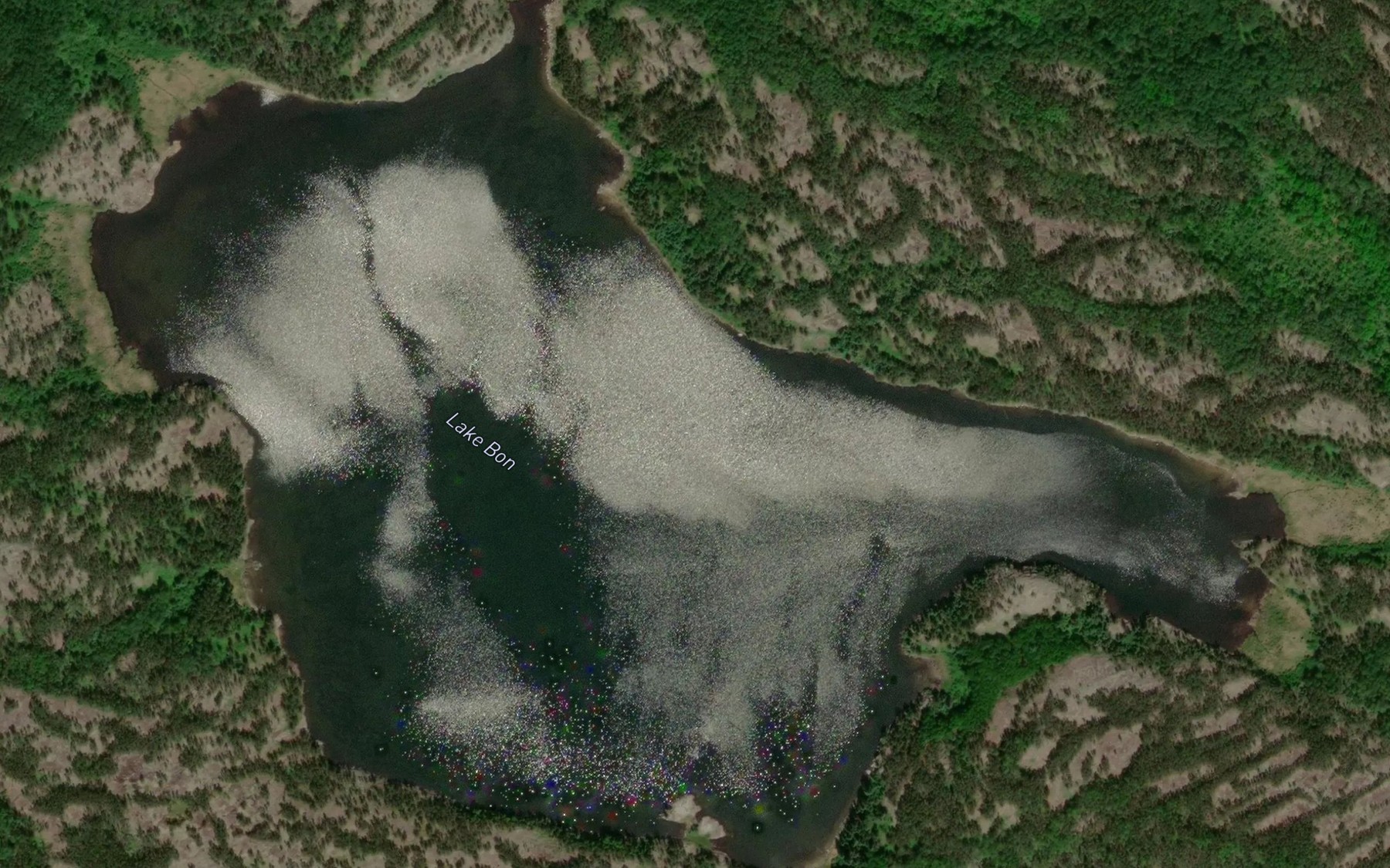 Satellite map of the Lake Bon