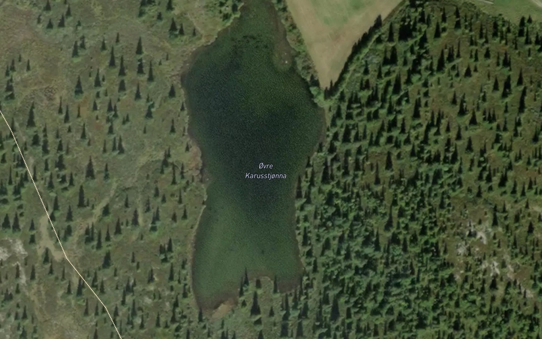 Satellite map of the Ovre Karusstjonna