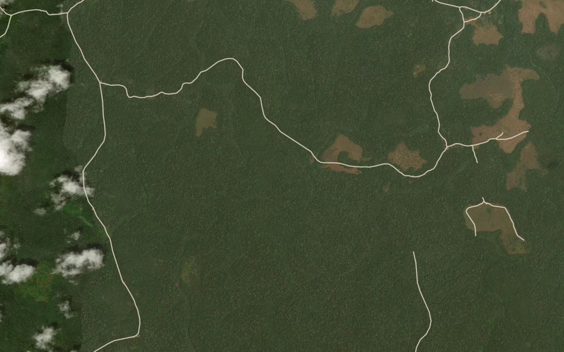 Satellite map of the Mebanko