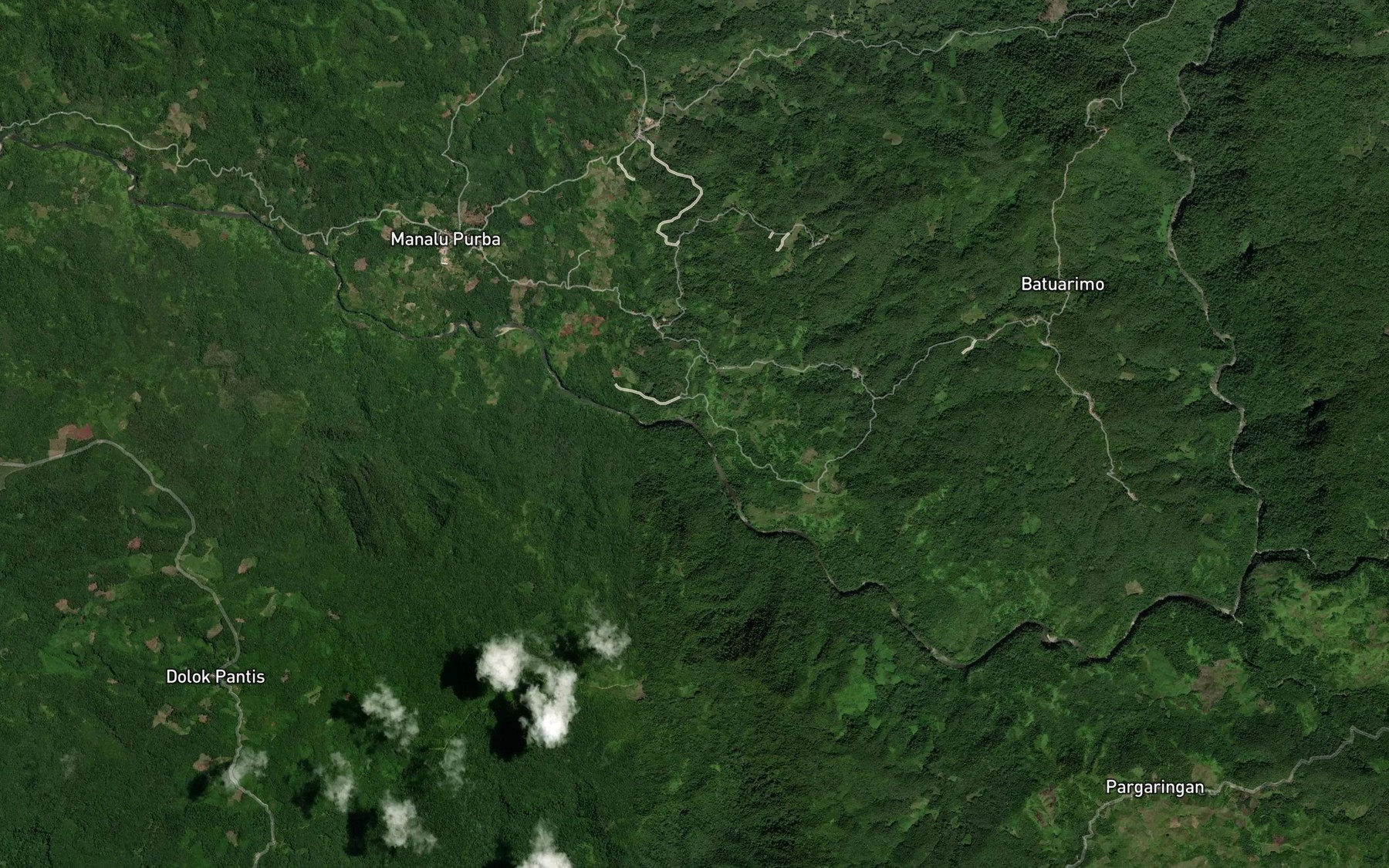 Satellite map of the Aek Si Gara-gara