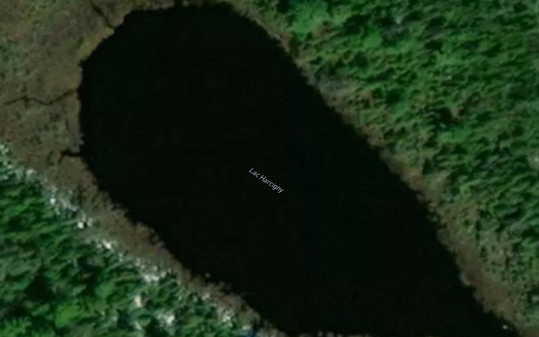 Satellite map of the Lac Harcigny