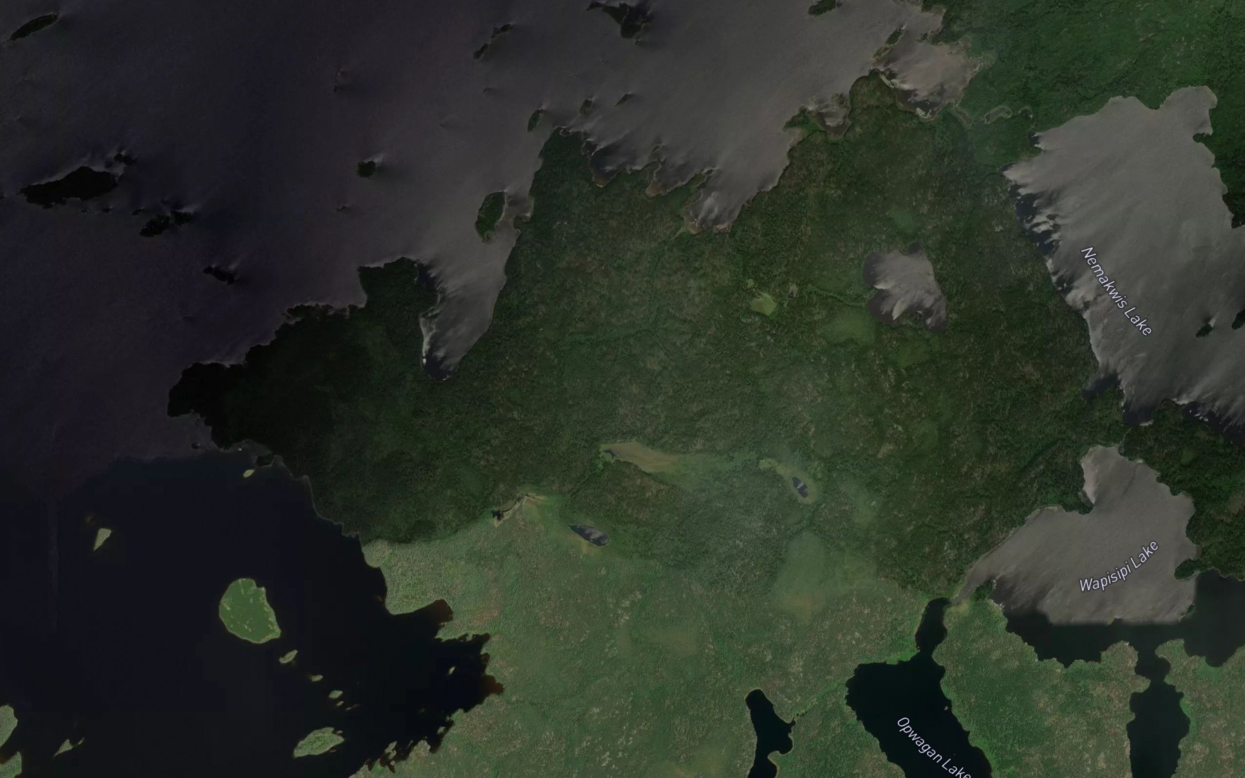 Satellite map of the Peridotite Bay