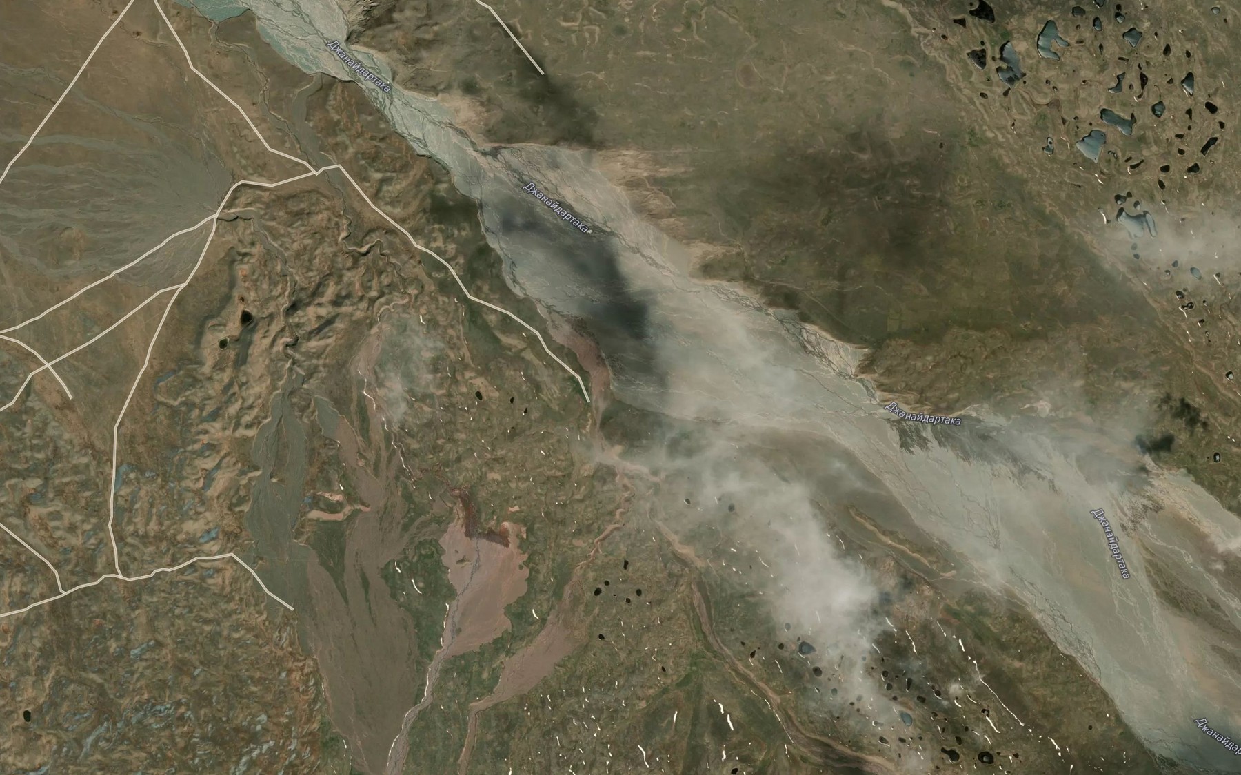 Satellite map of the Dzhanaydartaka