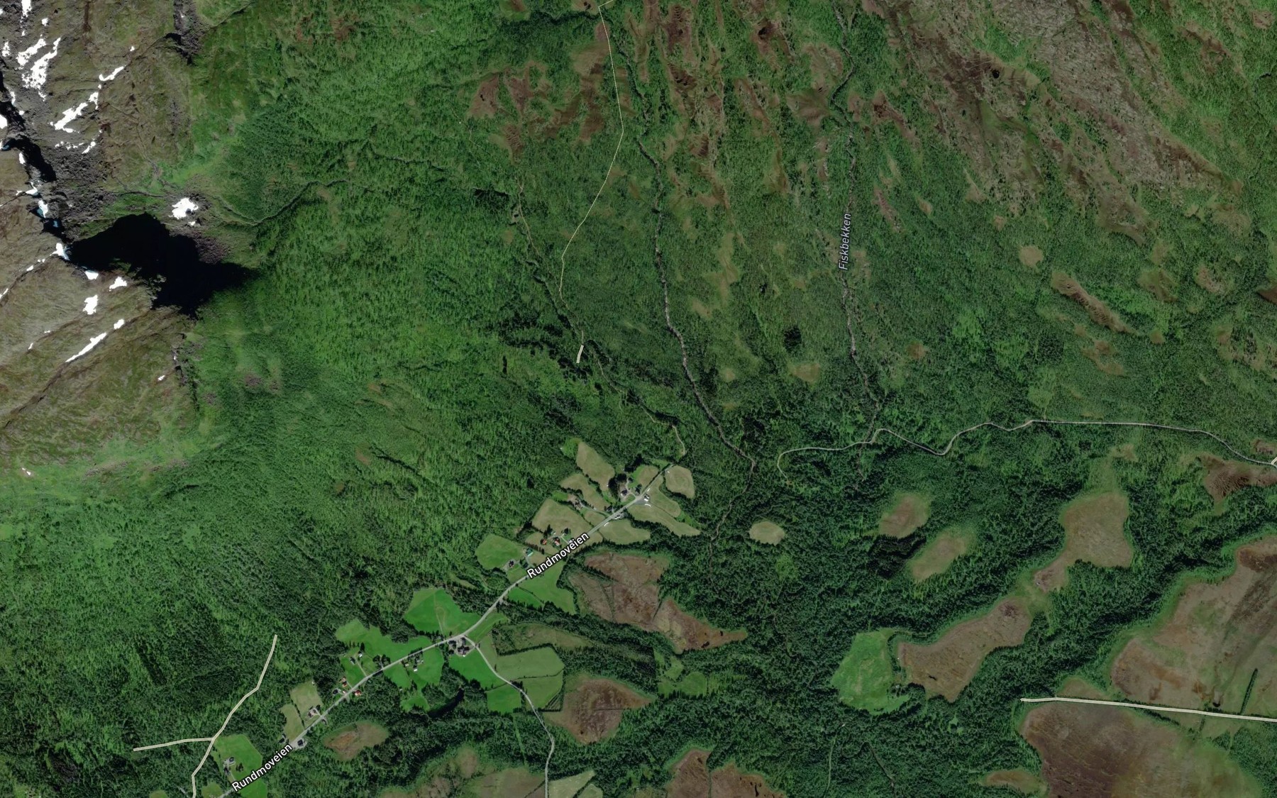 Satellite map of the Kildbekken