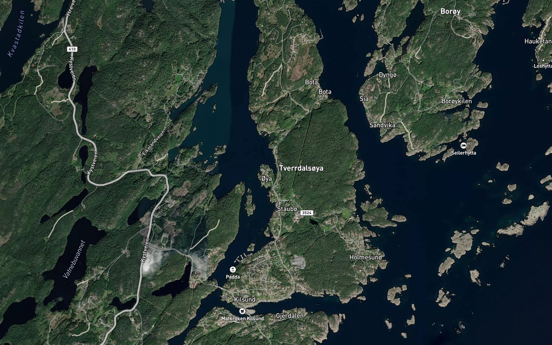 Satellite map of the Lislekilen