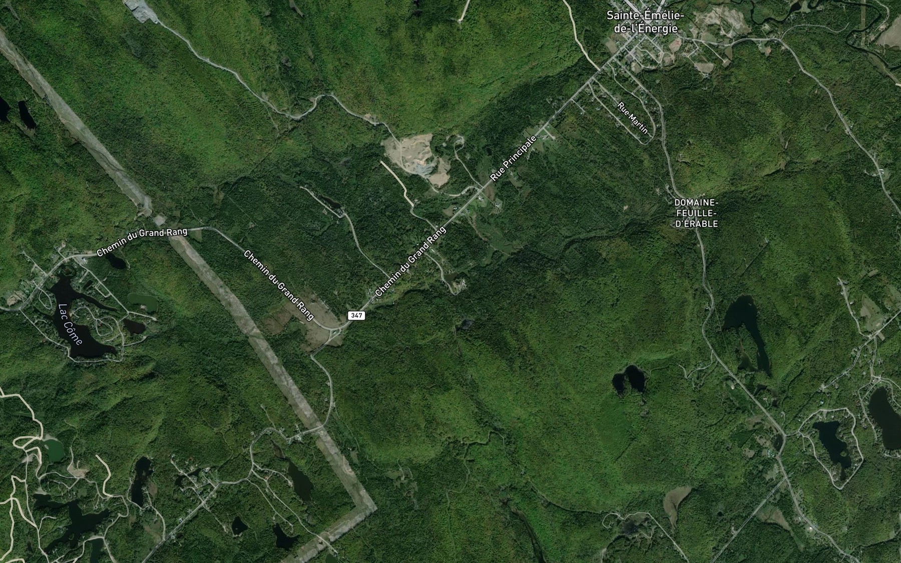 Satellite map of the Lac Canard