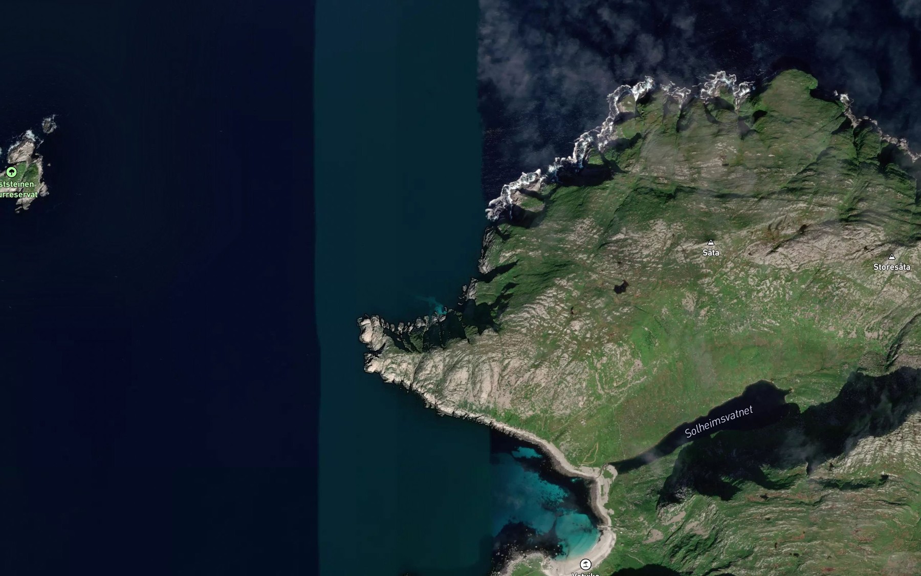Satellite map of the Lavik
