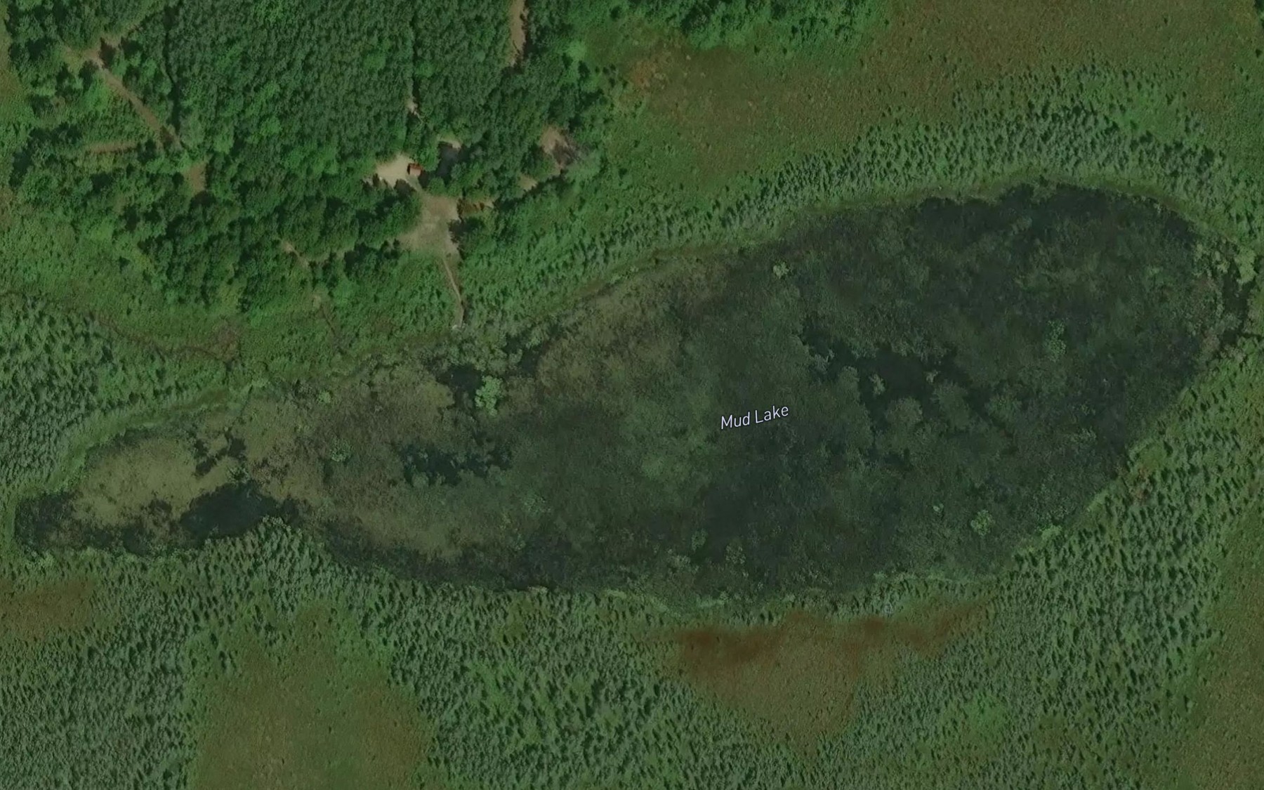 Satellite map of the Mud Lake