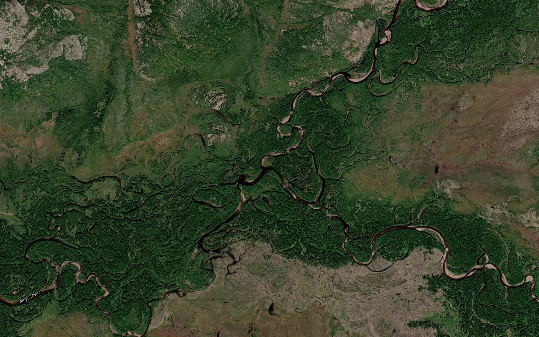 Satellite map of the Yadra