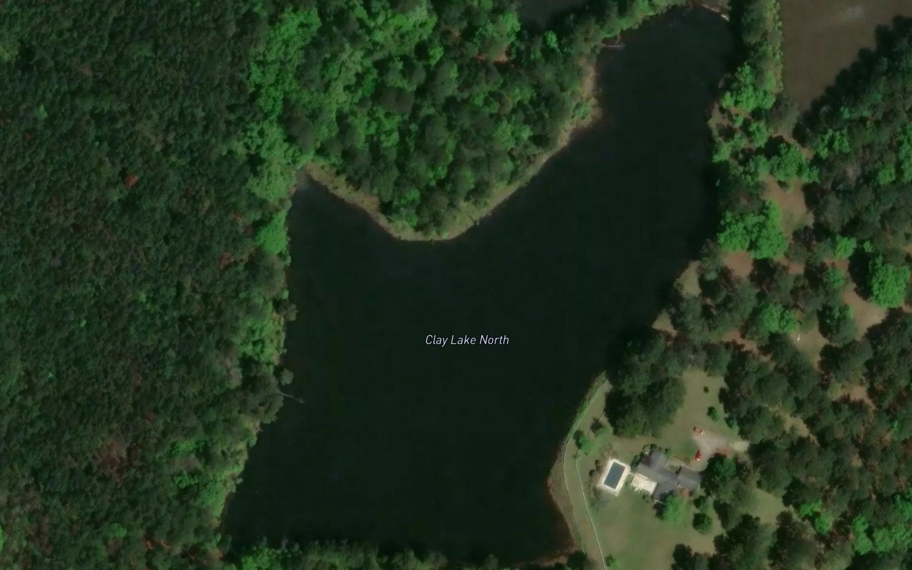 Satellite map of the Clay Lake North