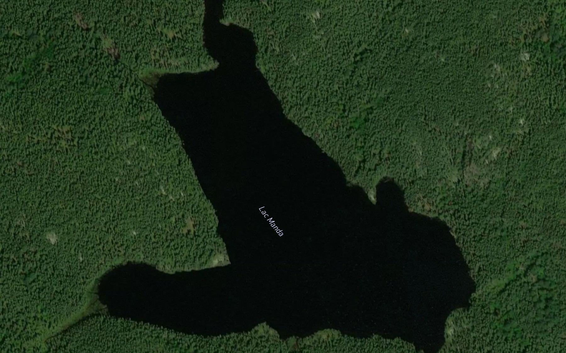 Satellite map of the Lac Manda