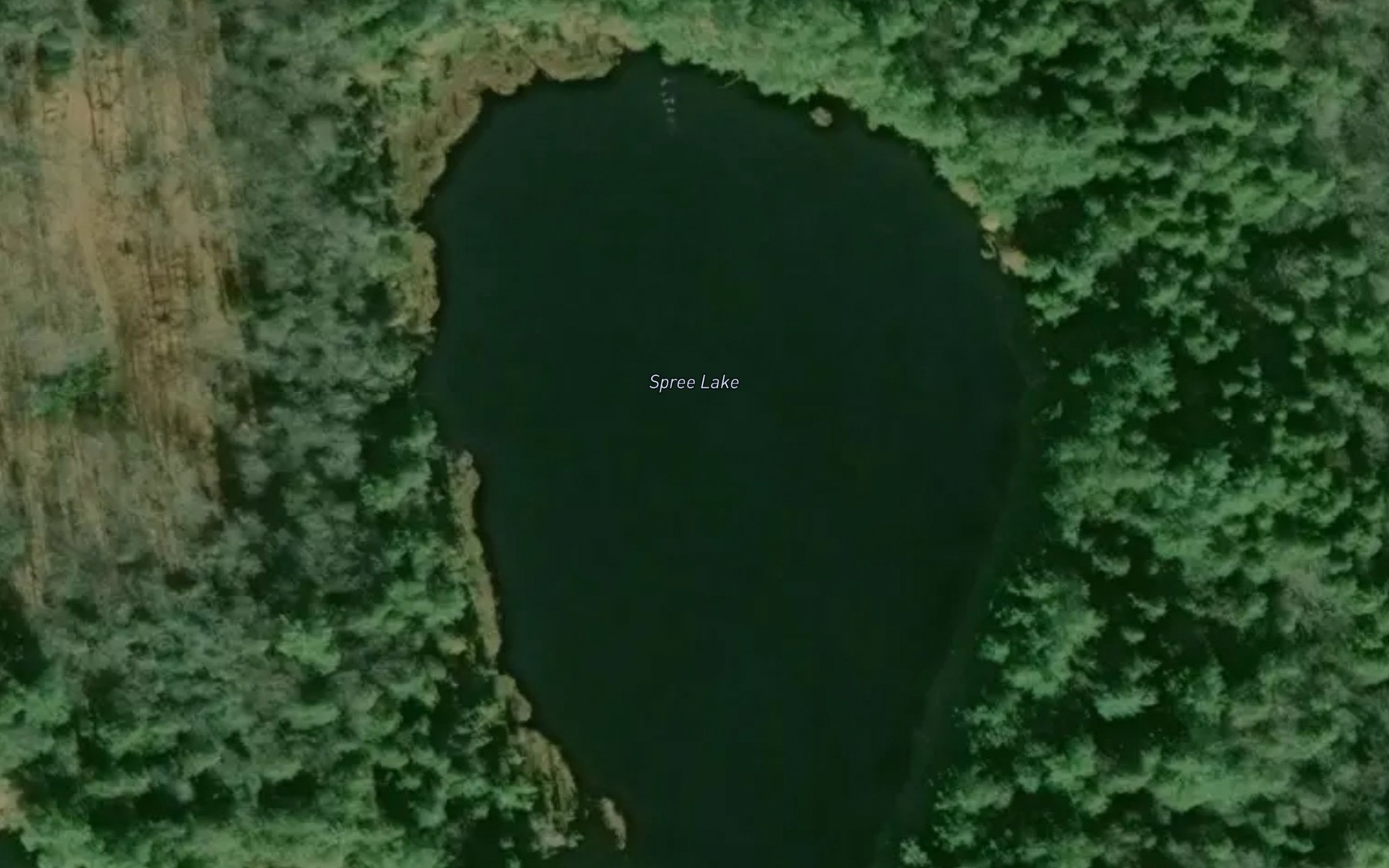 Satellite map of the Spree Lake