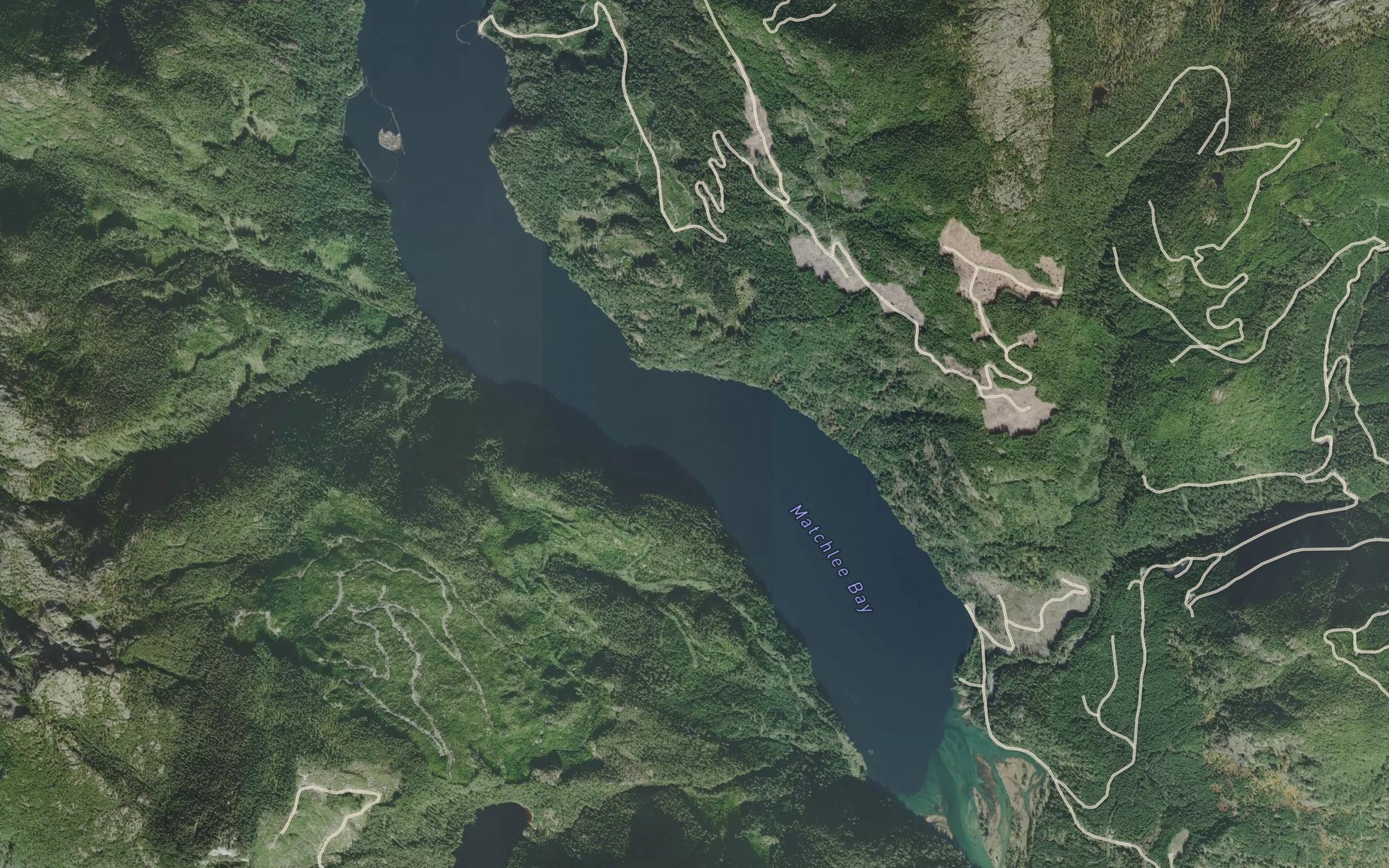 Satellite map of the Matchlee Bay