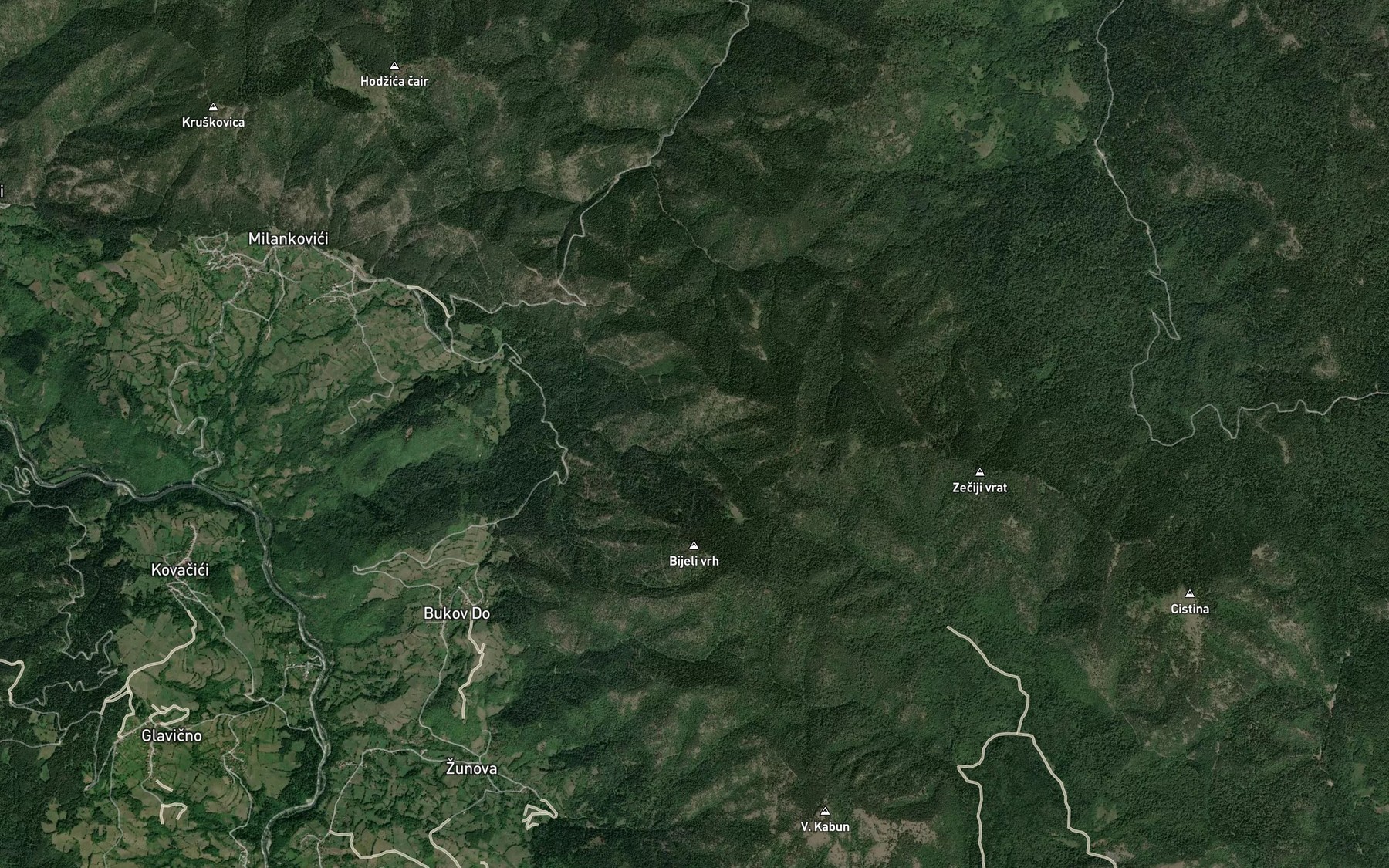 Satellite map of the Salihovo Korito