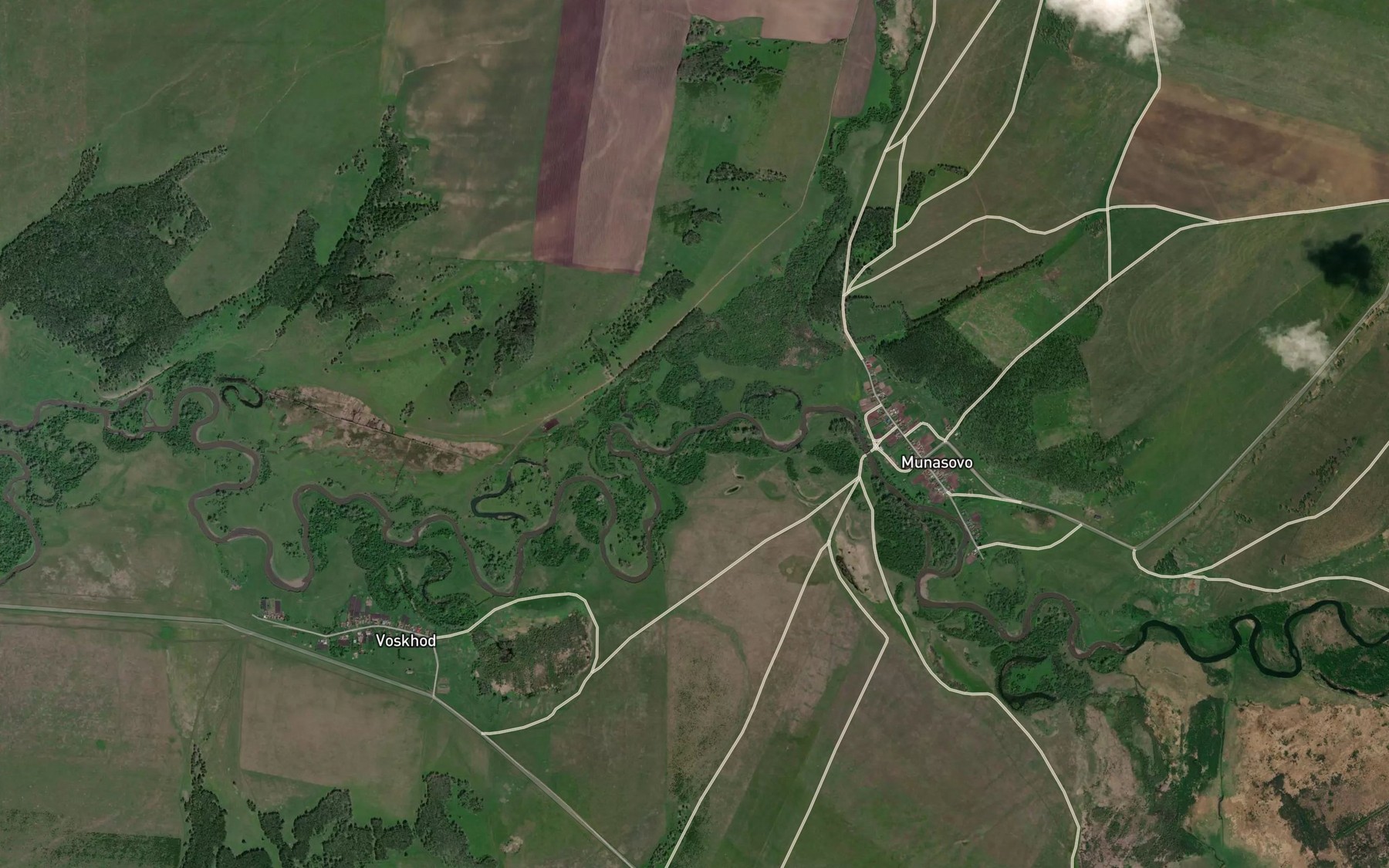 Satellite map of the Kuchevysh