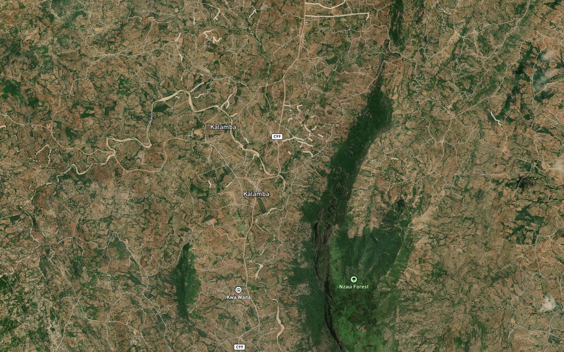 Satellite map of the Kyamela
