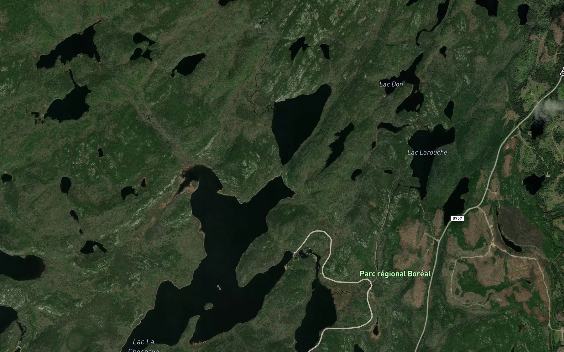 Satellite map of the Riviere des Trois Pointes