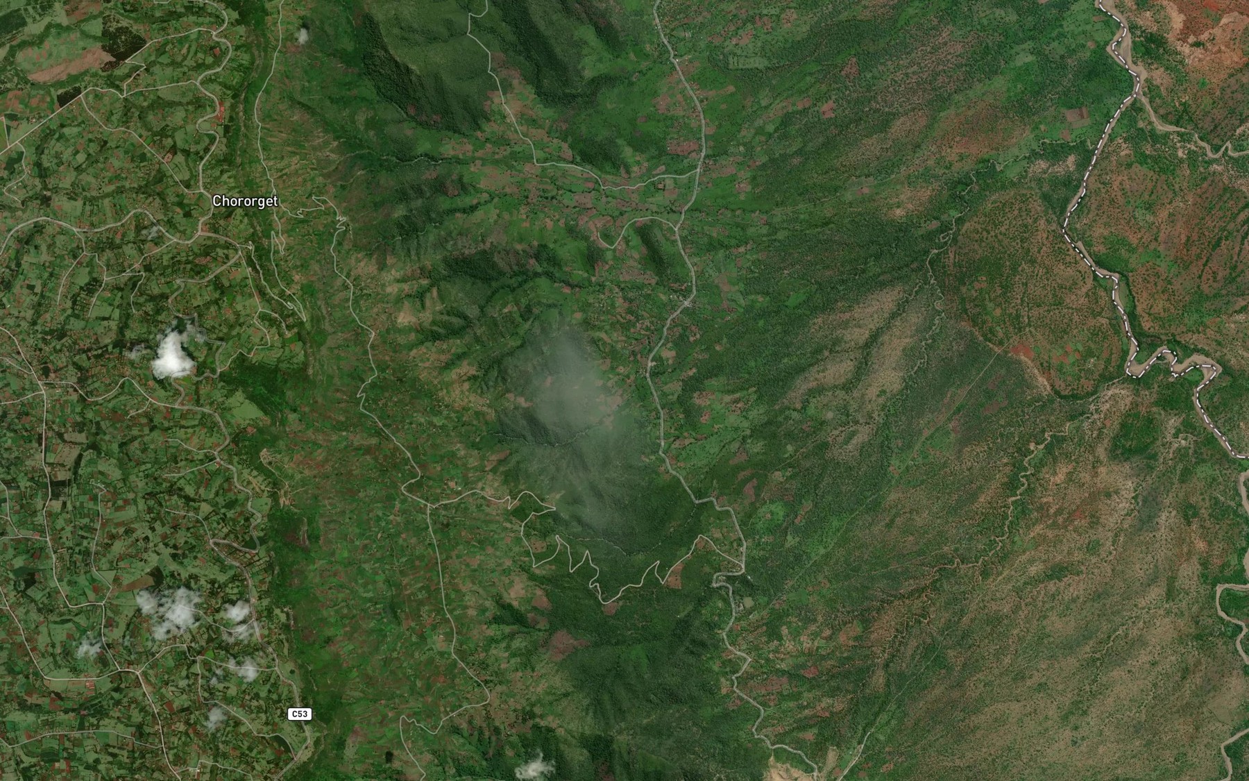 Satellite map of the Kapkobe