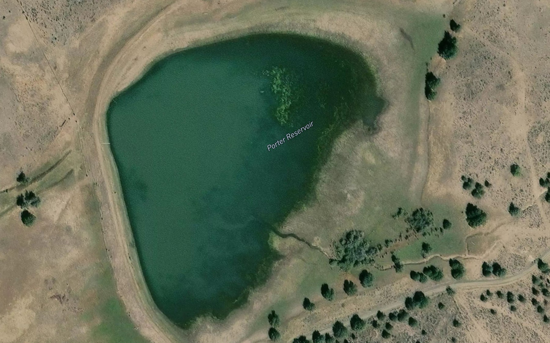 Satellite map of the Porter Reservoir