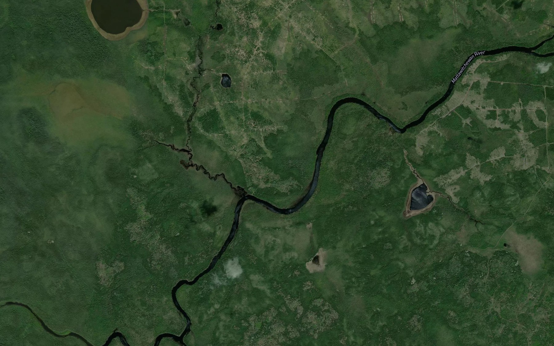 Satellite map of the North Roche Creek