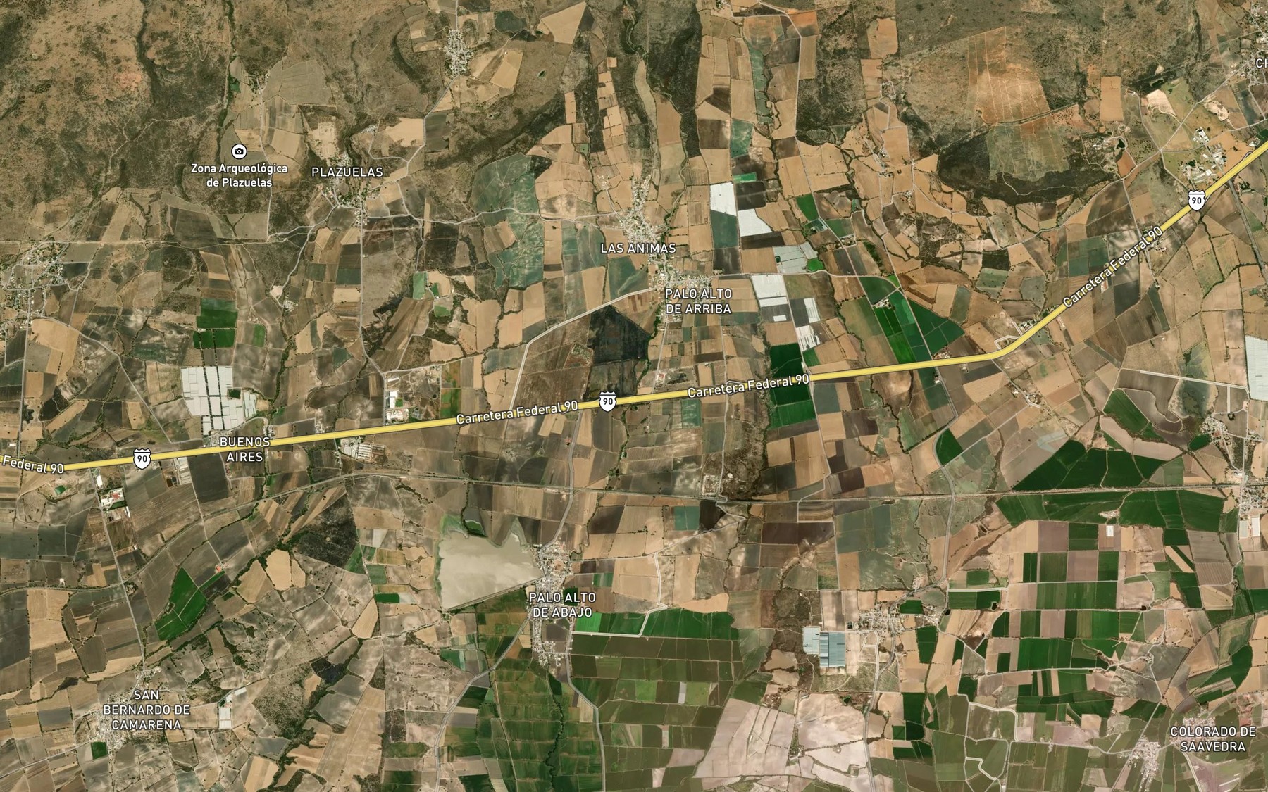 Satellite map of the El Pajarito