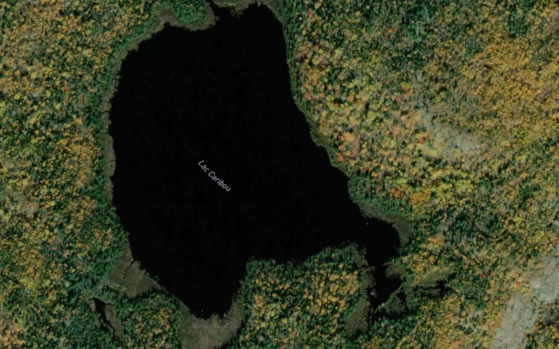 Satellite map of the Lac Caribou