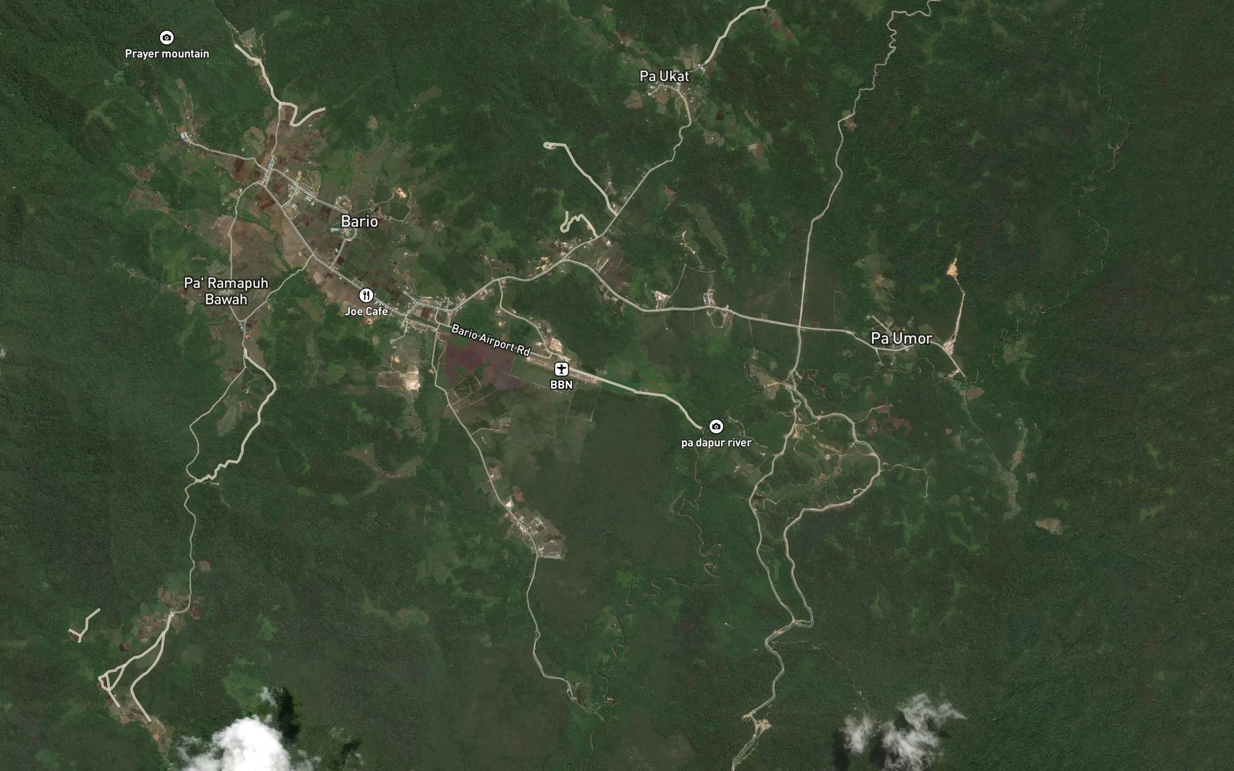Satellite map of the Sungai Ukat