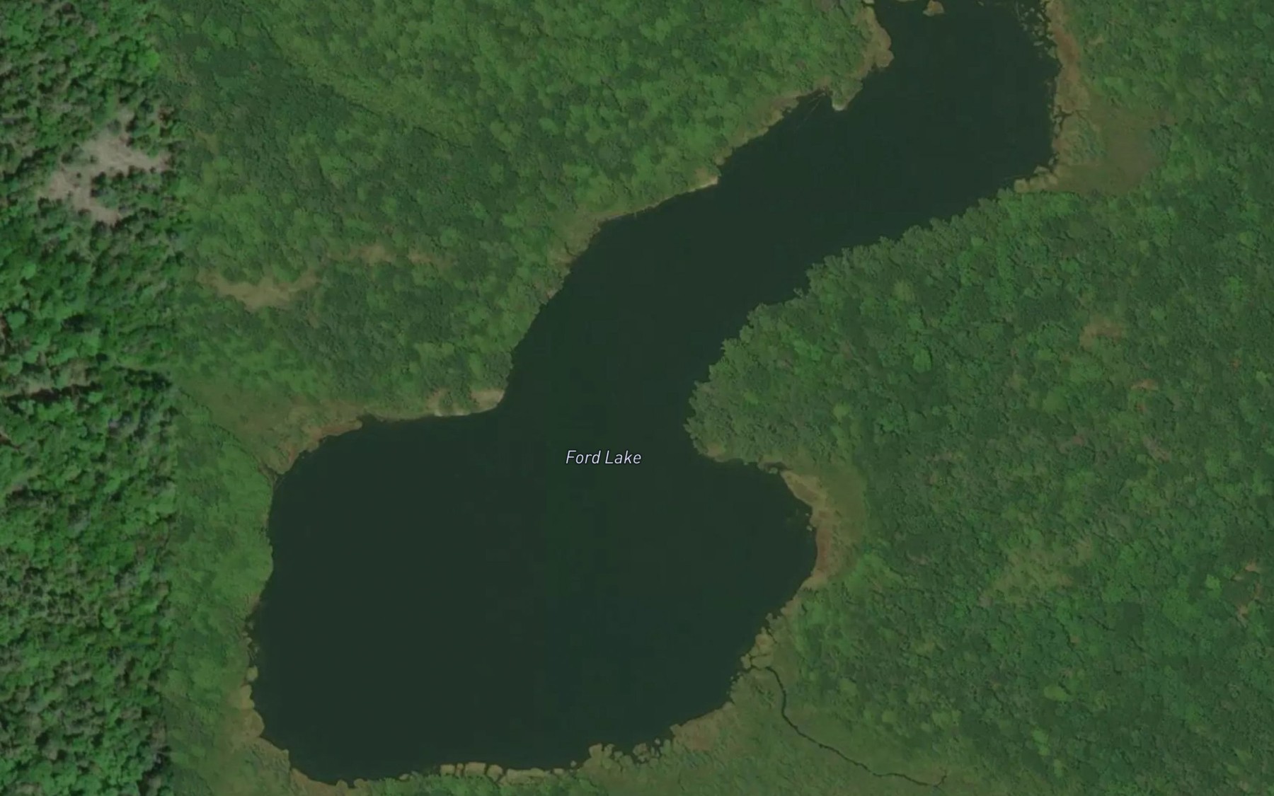 Satellite map of the Ford Lake