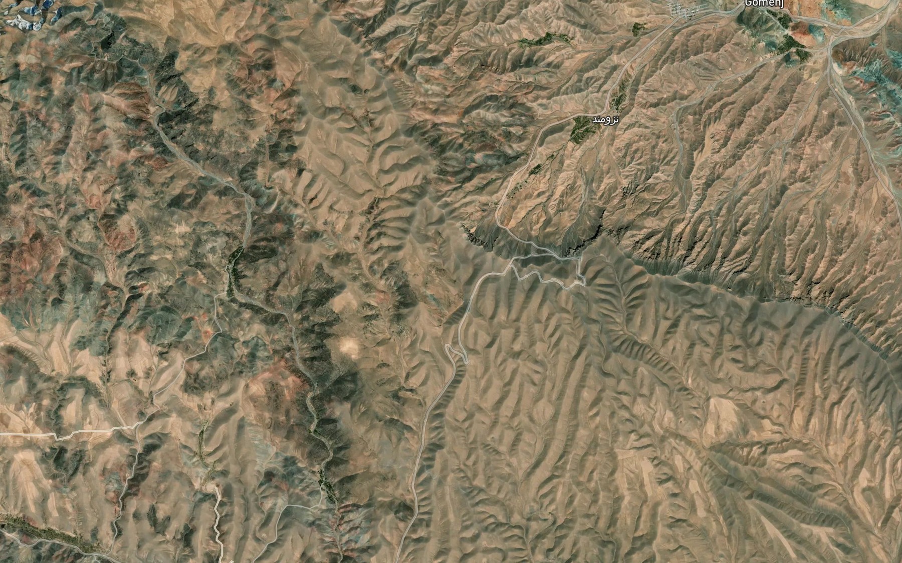 Satellite map of the Cheshmeh-ye Pa-ye Godar